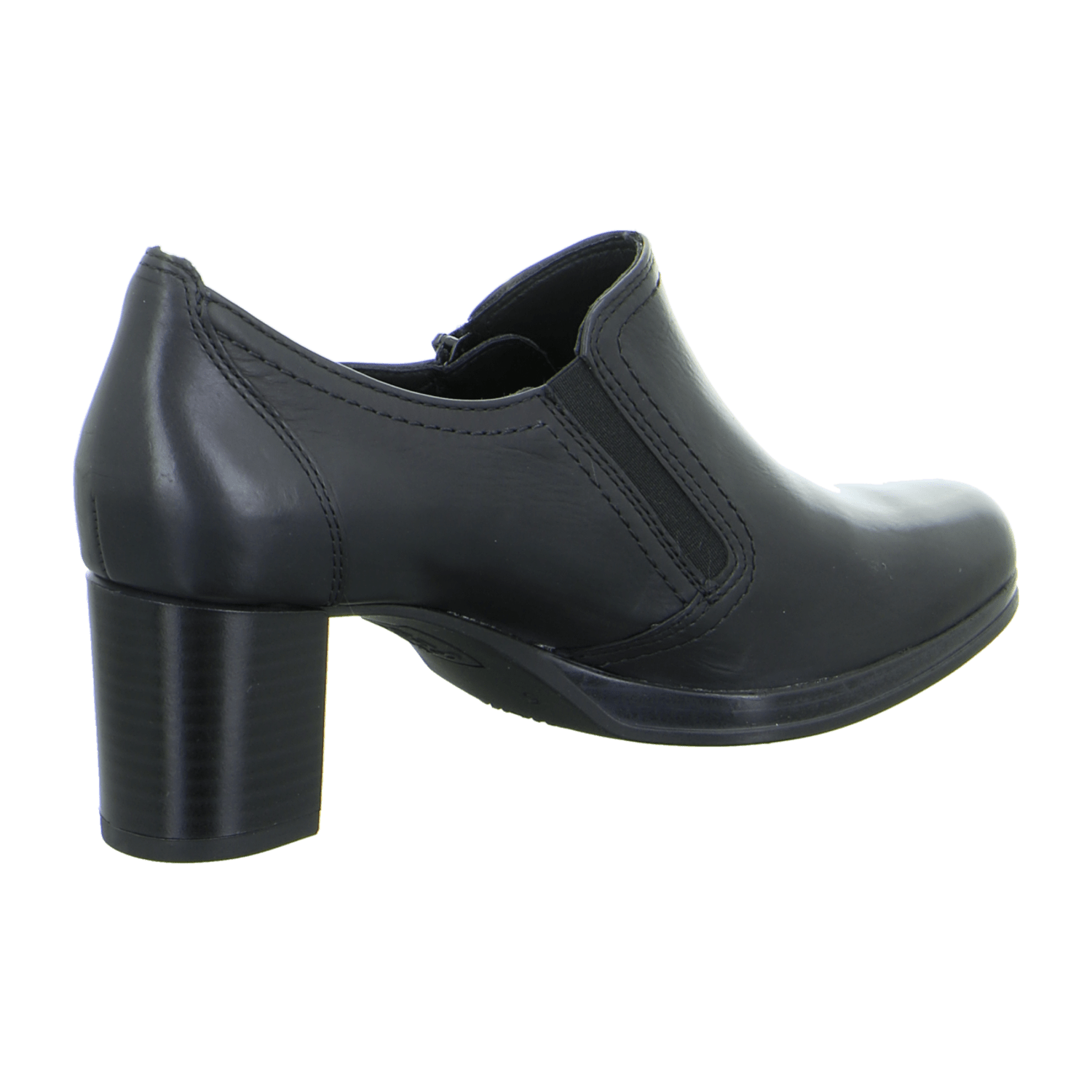 ARA CANNES Women's Pumps in Black Smooth Leather with Round Toe and Leather Lining