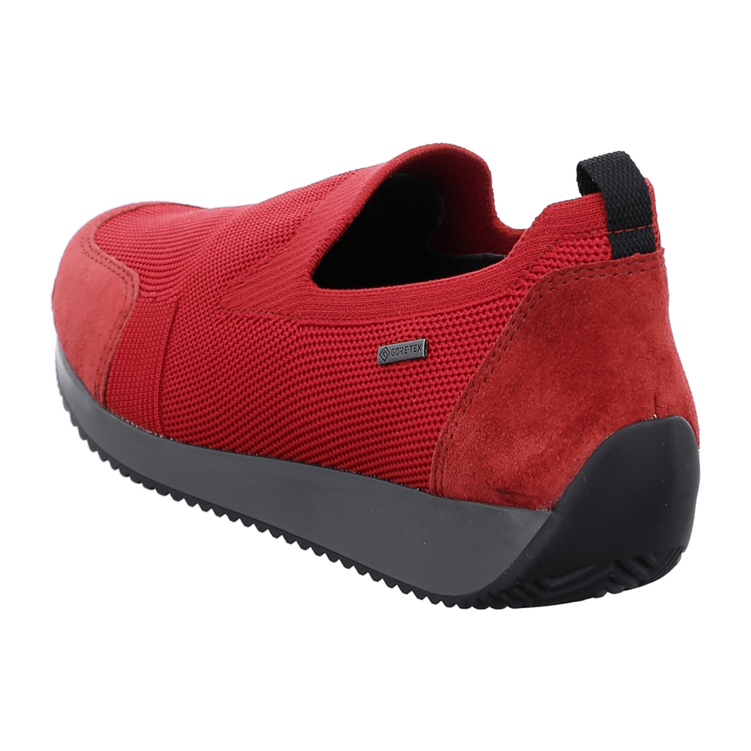 ARA LISBON Women's Slip-On Lace-Up Sneakers Red Textile