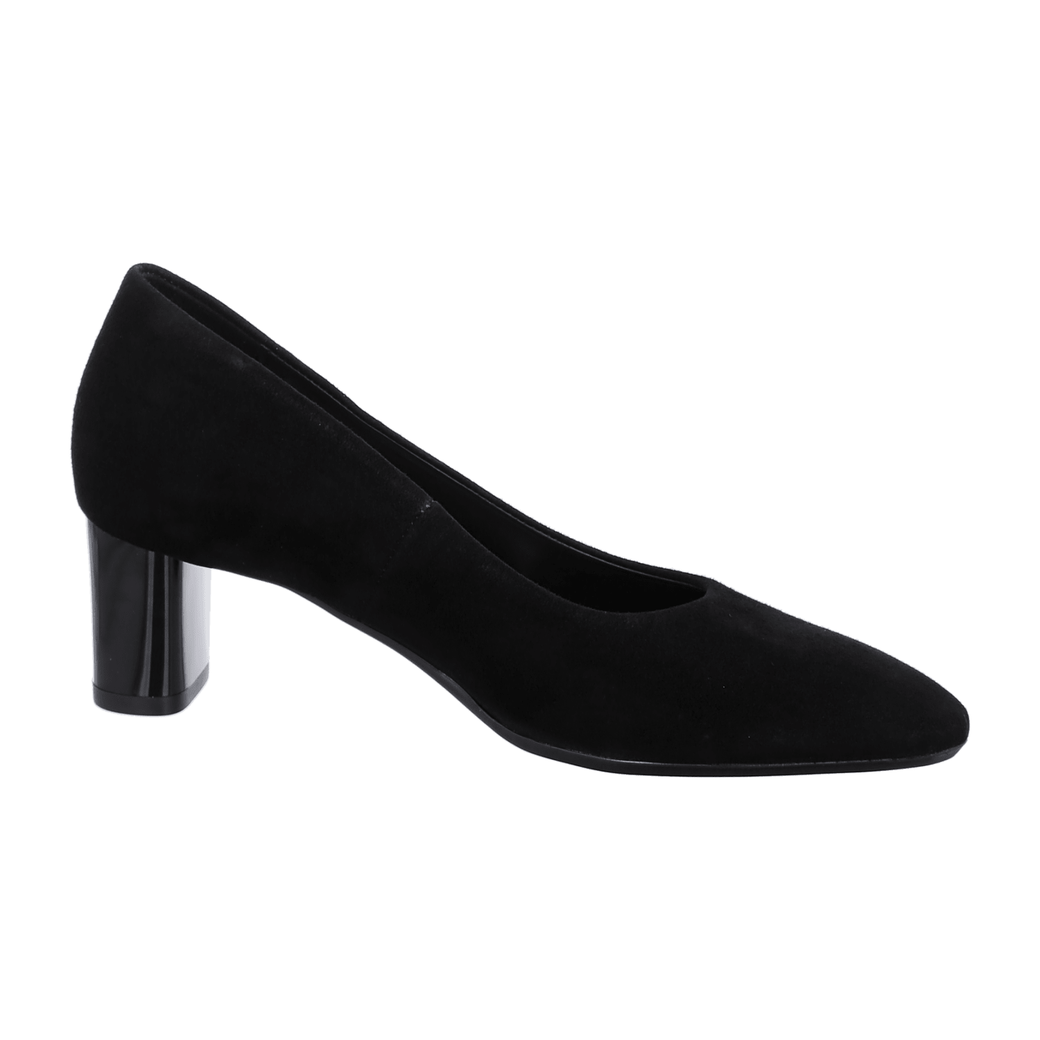 ARA Women's London Velvet Leather Pumps with Pointed Toe and Leather Lining Black