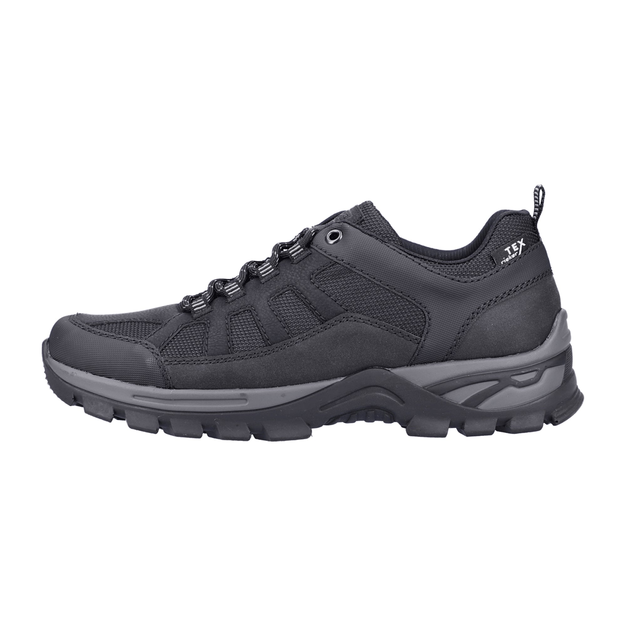 Rieker HWK Men's Black Lace-Up Shoes with Comfort Sole and Water Resistance