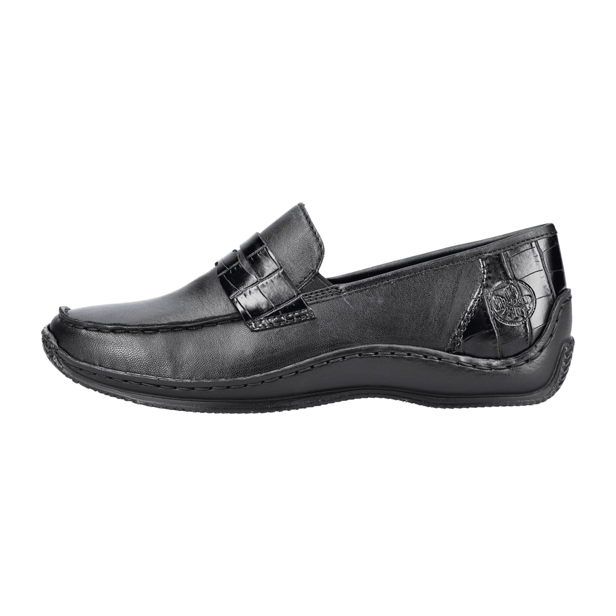 Rieker Women's Black Slip-On Shoes with Cushioned Sole L175200 Comfortable Fit