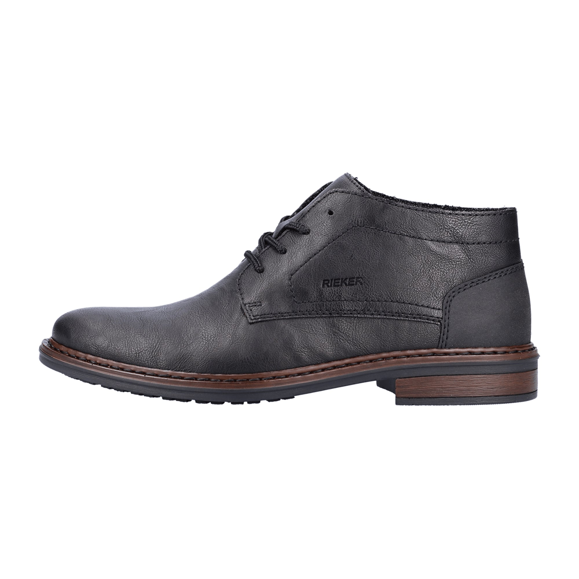 Rieker Black Lace-Up Ankle Boots with Cold Lining for Fall/Winter Fast Shipping