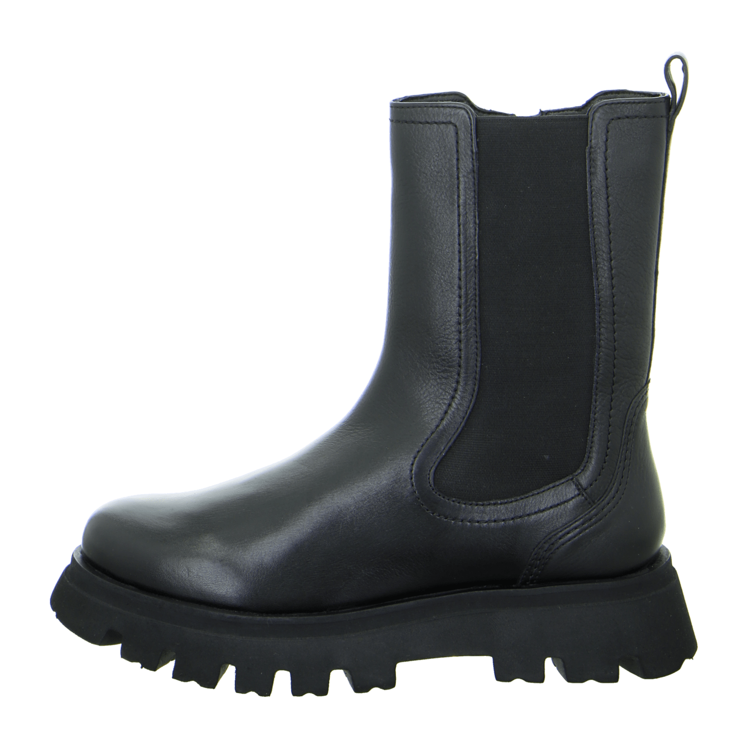 ARA Copenhagen Women's Chelsea Boots in Black Smooth Leather with Winter Lining - Classic Pull-On Ankle Boots