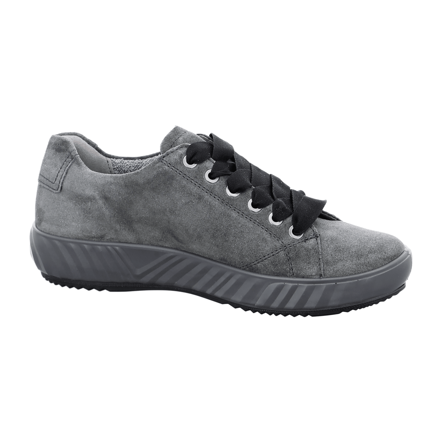 ARA AVIO Women's Velour Leather Slip-On Sneakers in Grey with Textile Lining and TPU Sole