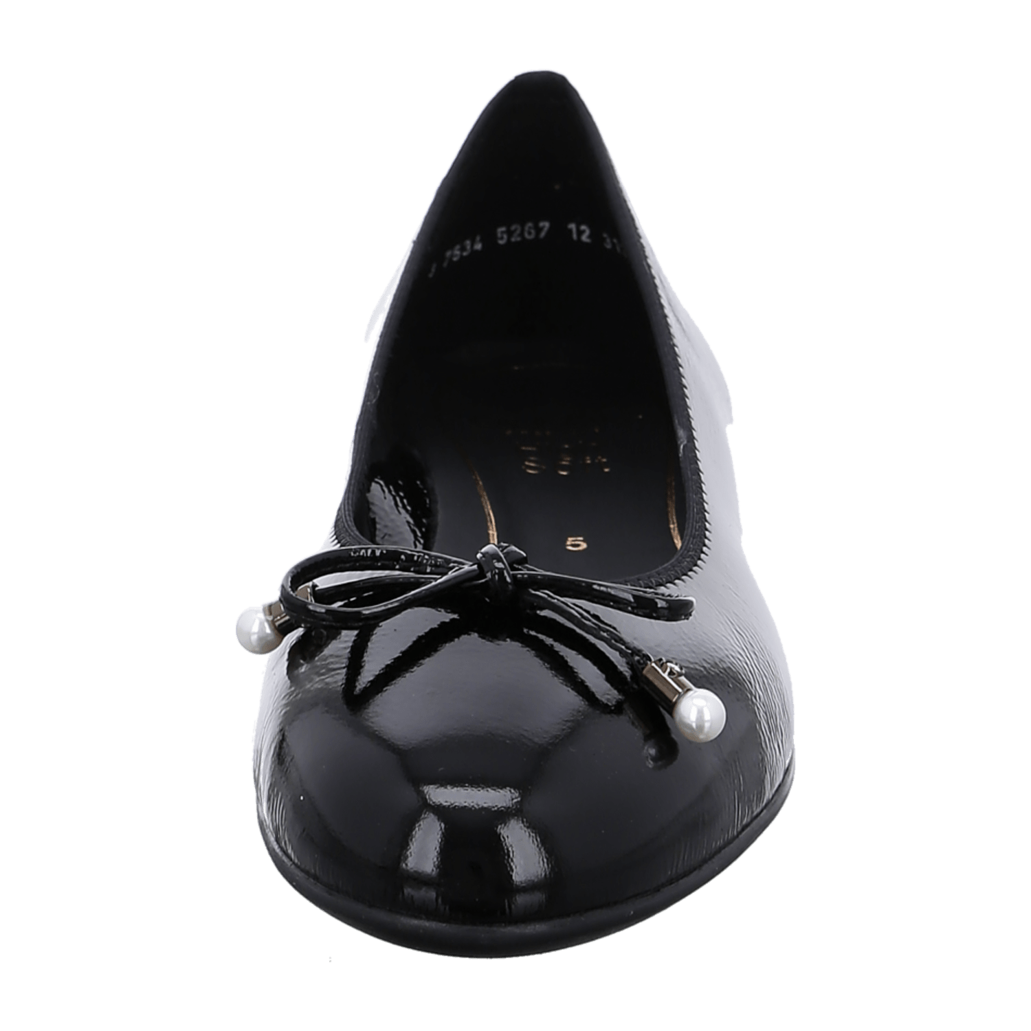 ARA SARDINIA Women's Patent Leather Slippers with Leather Lining and Round Toe, Black
