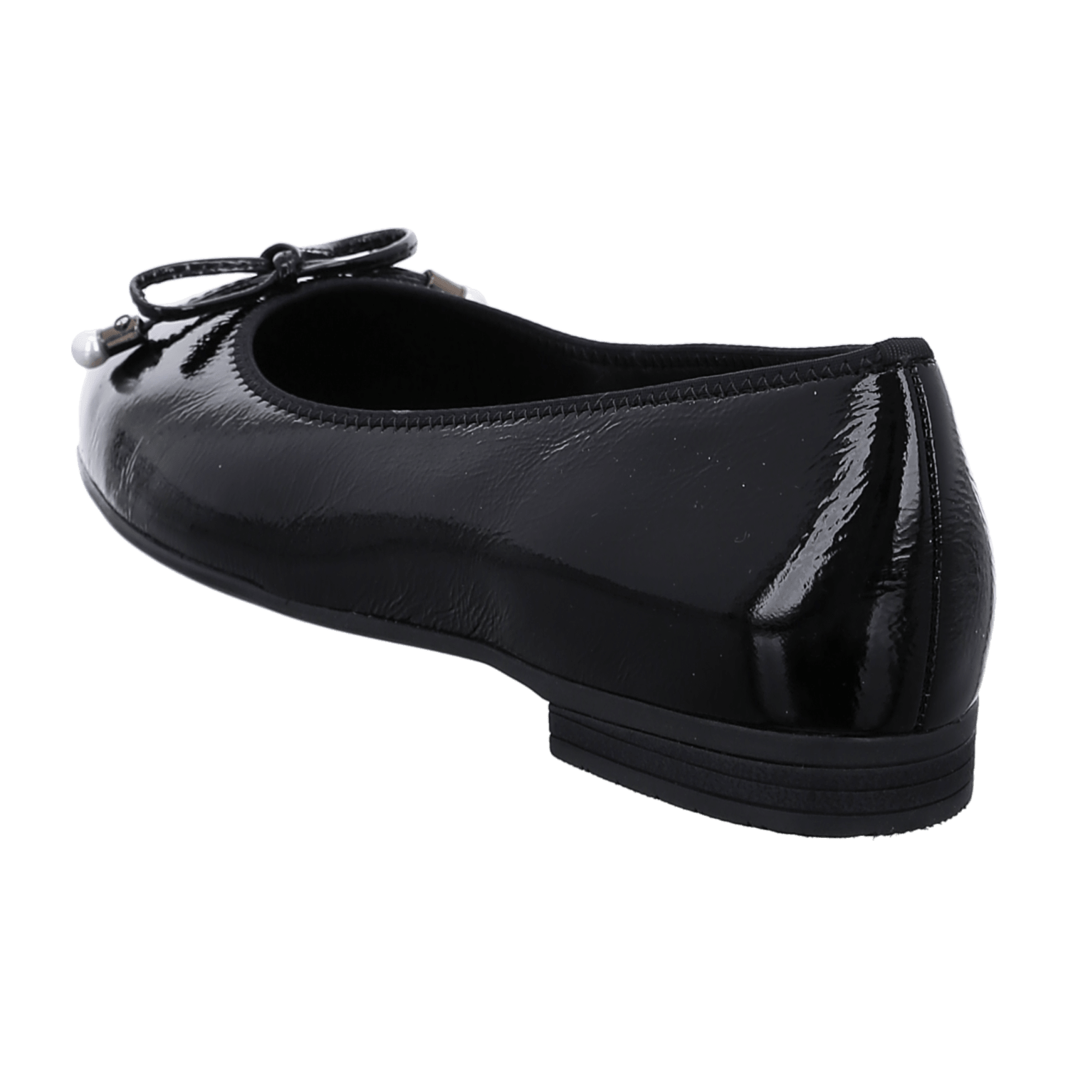 ARA SARDINIA Women's Patent Leather Slippers with Leather Lining and Round Toe, Black