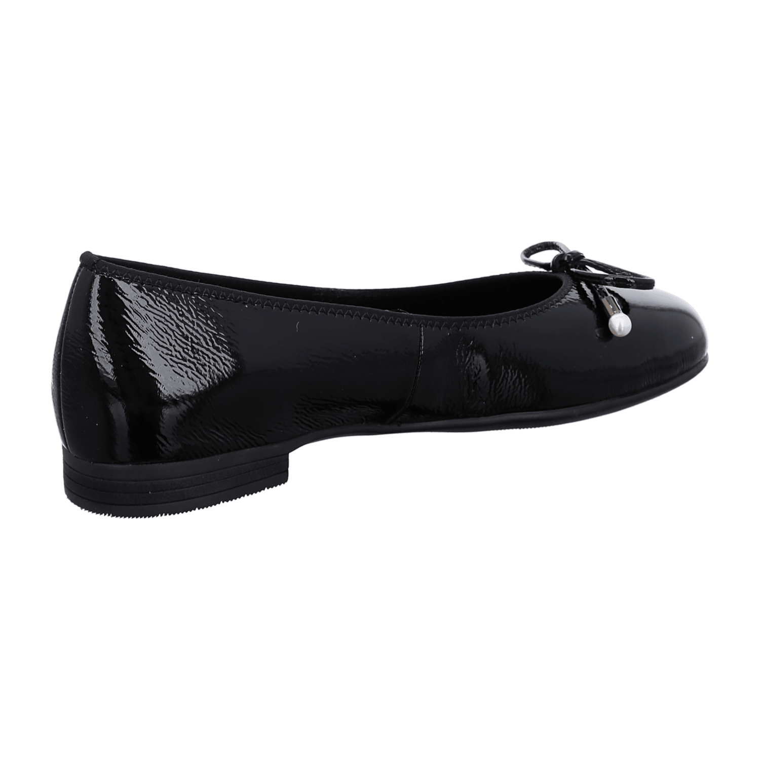 ARA SARDINIA Women's Patent Leather Slippers with Leather Lining and Round Toe, Black