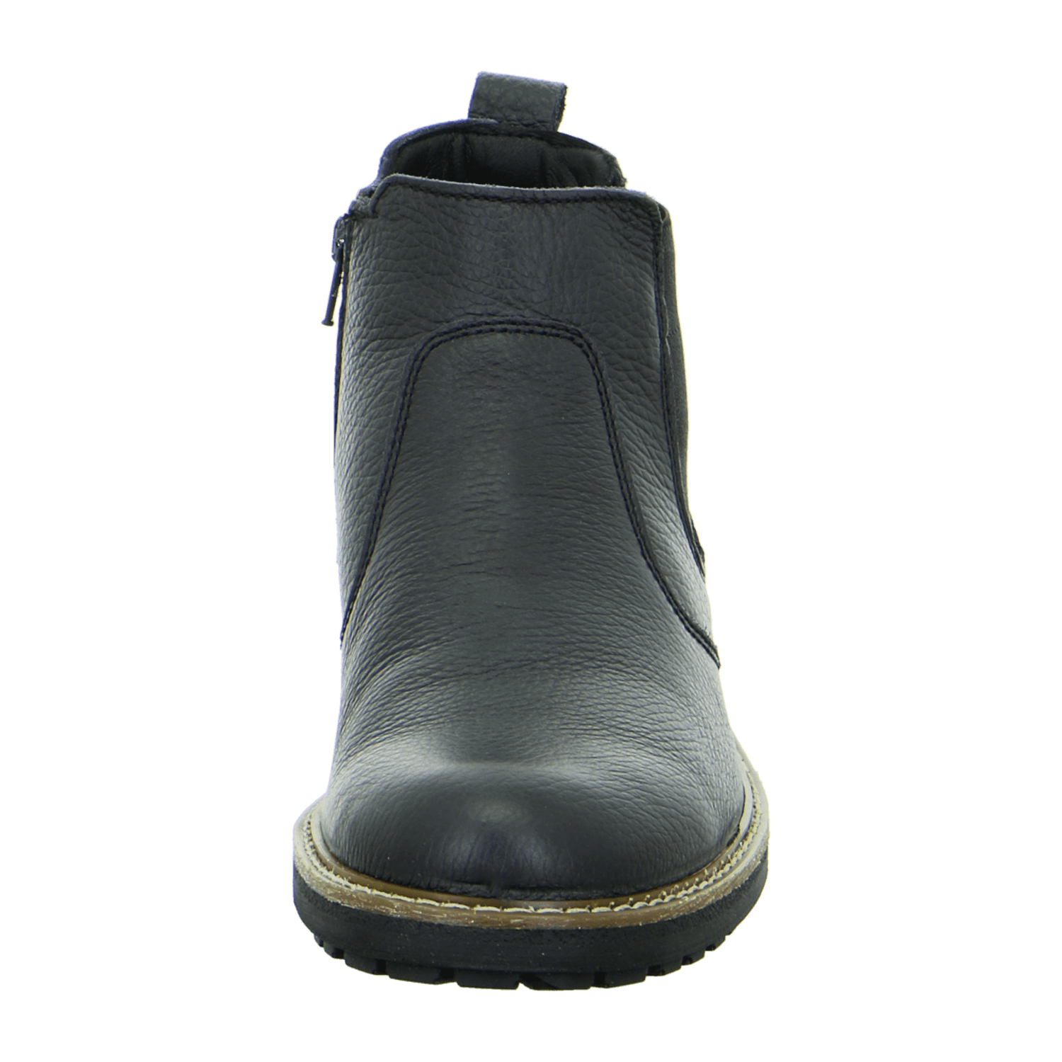 ARA FREDERIK FR Men's Derby Boots in Smooth Leather with Side Zipper and Wool Lining, Black