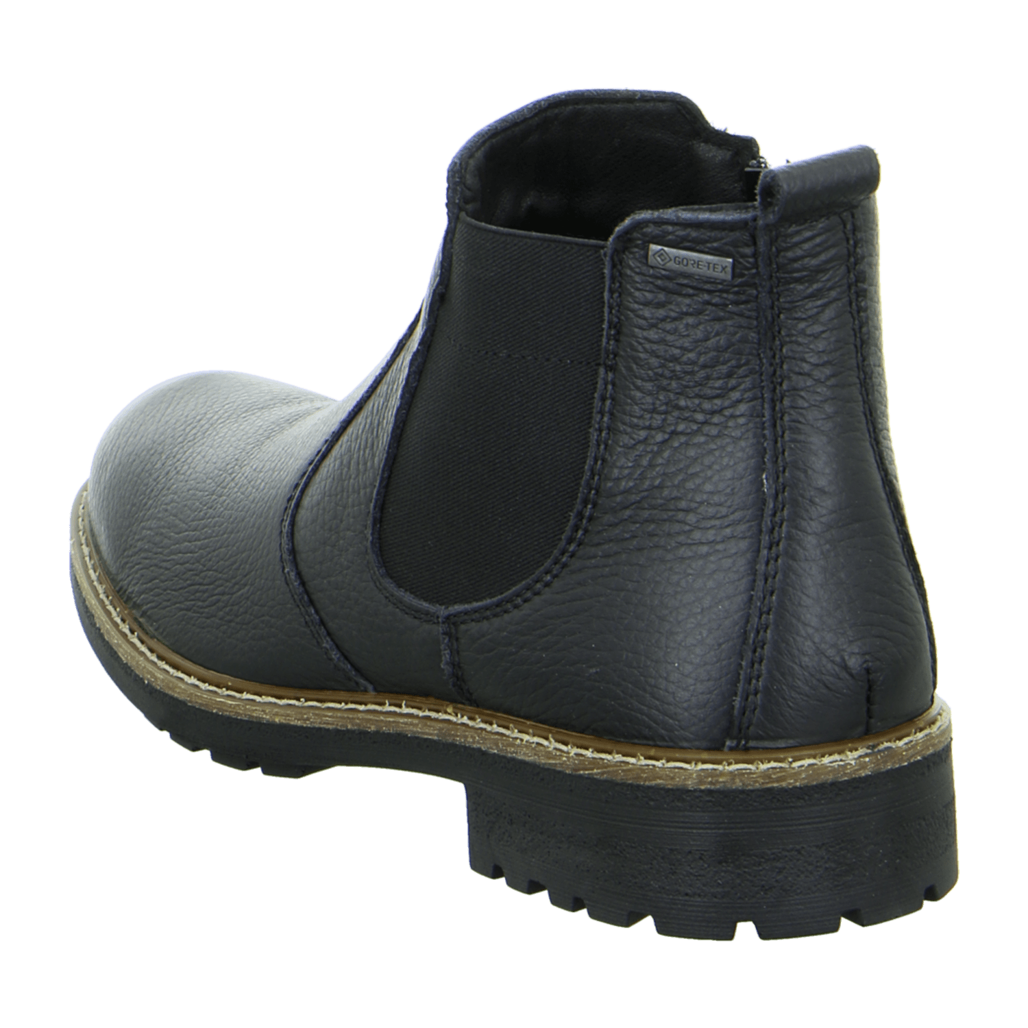 ARA FREDERIK FR Men's Derby Boots in Smooth Leather with Side Zipper and Wool Lining, Black