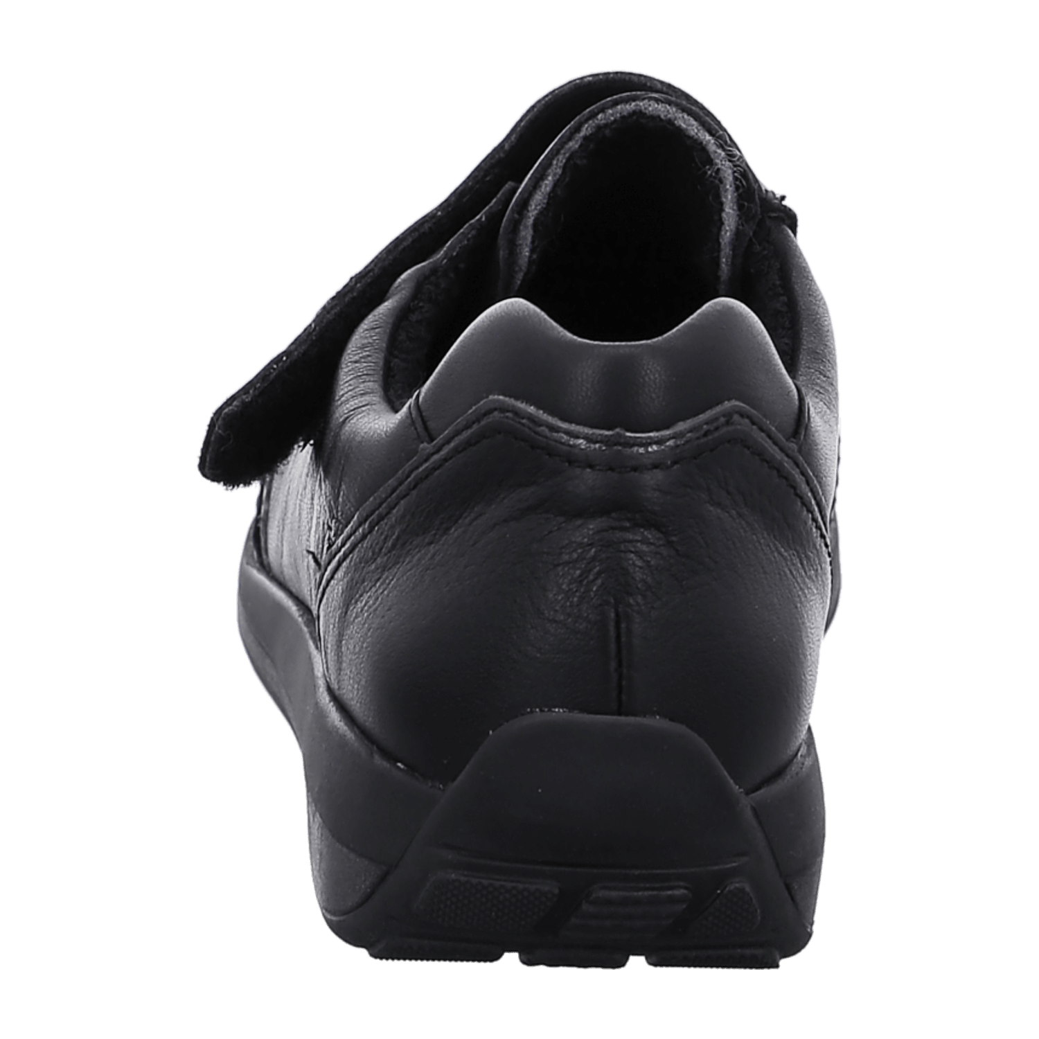 ARA OSAKA Women's Sneakers Black Smooth Leather Velcro Closure Round Toe