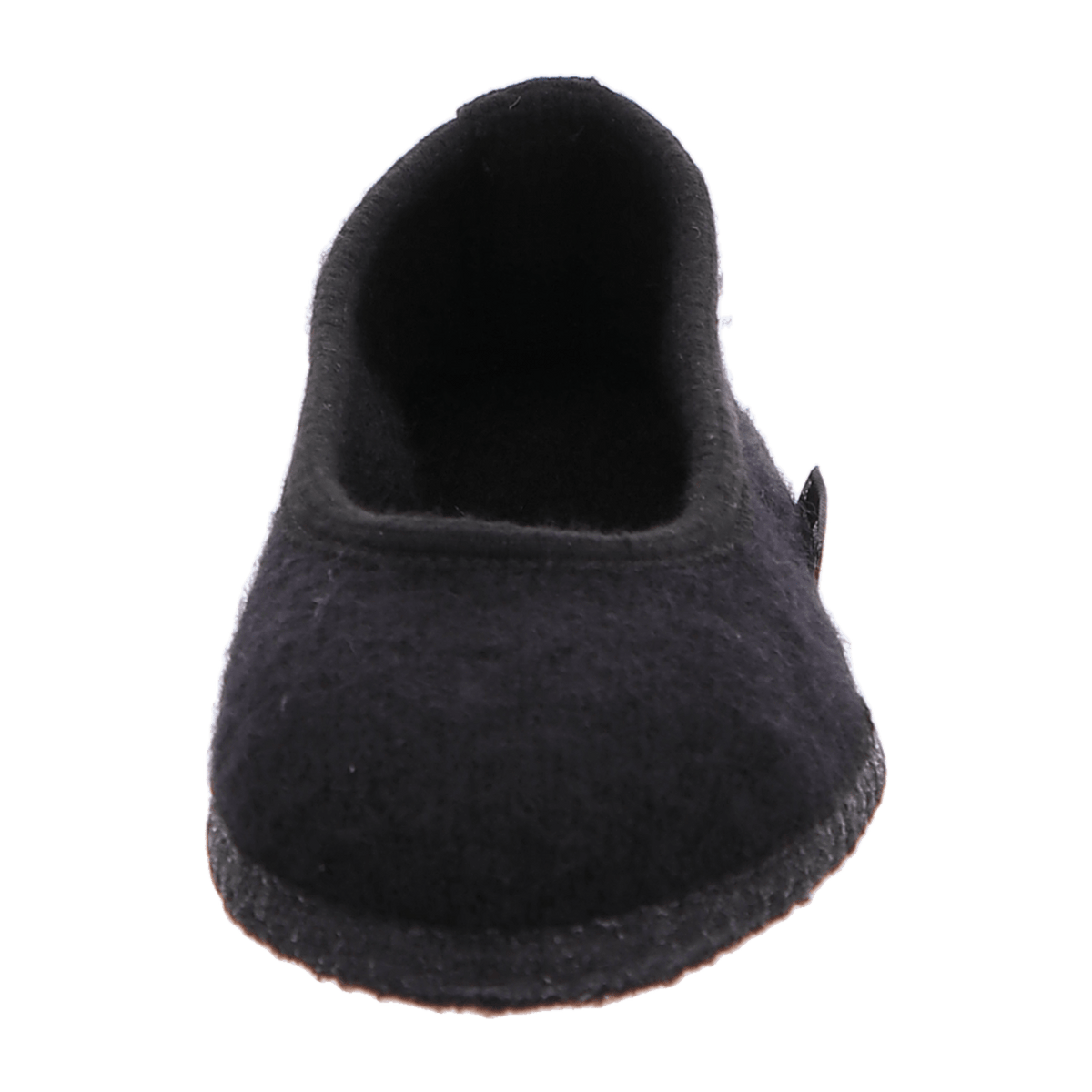 Haflinger Marina Women's Felt Slipper Ballerina - Black Wool House Shoes
