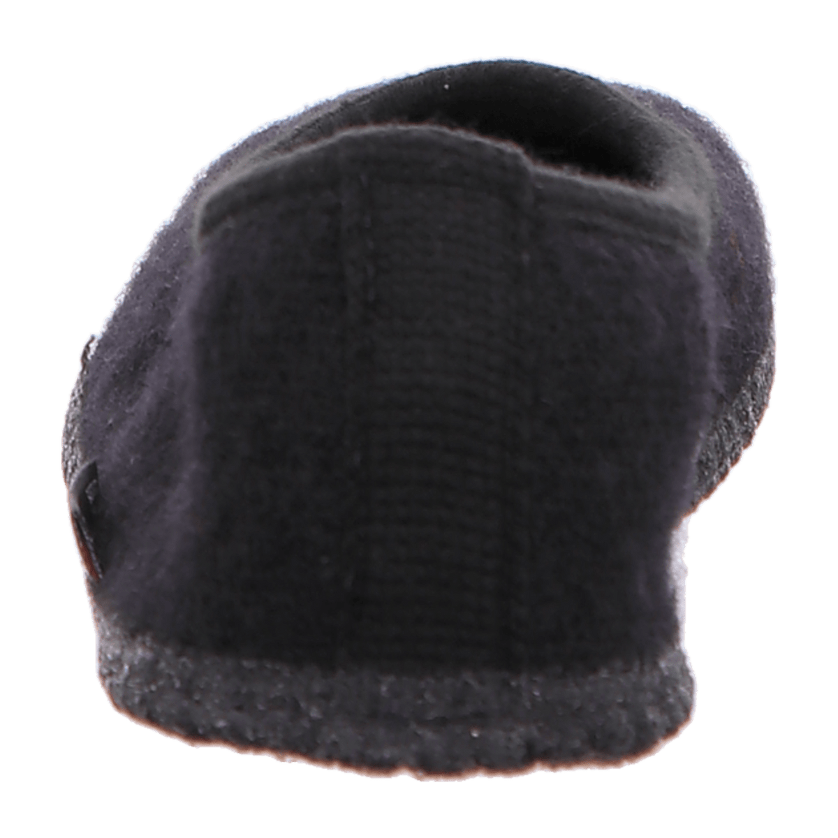 Haflinger Marina Women's Felt Slipper Ballerina - Black Wool House Shoes