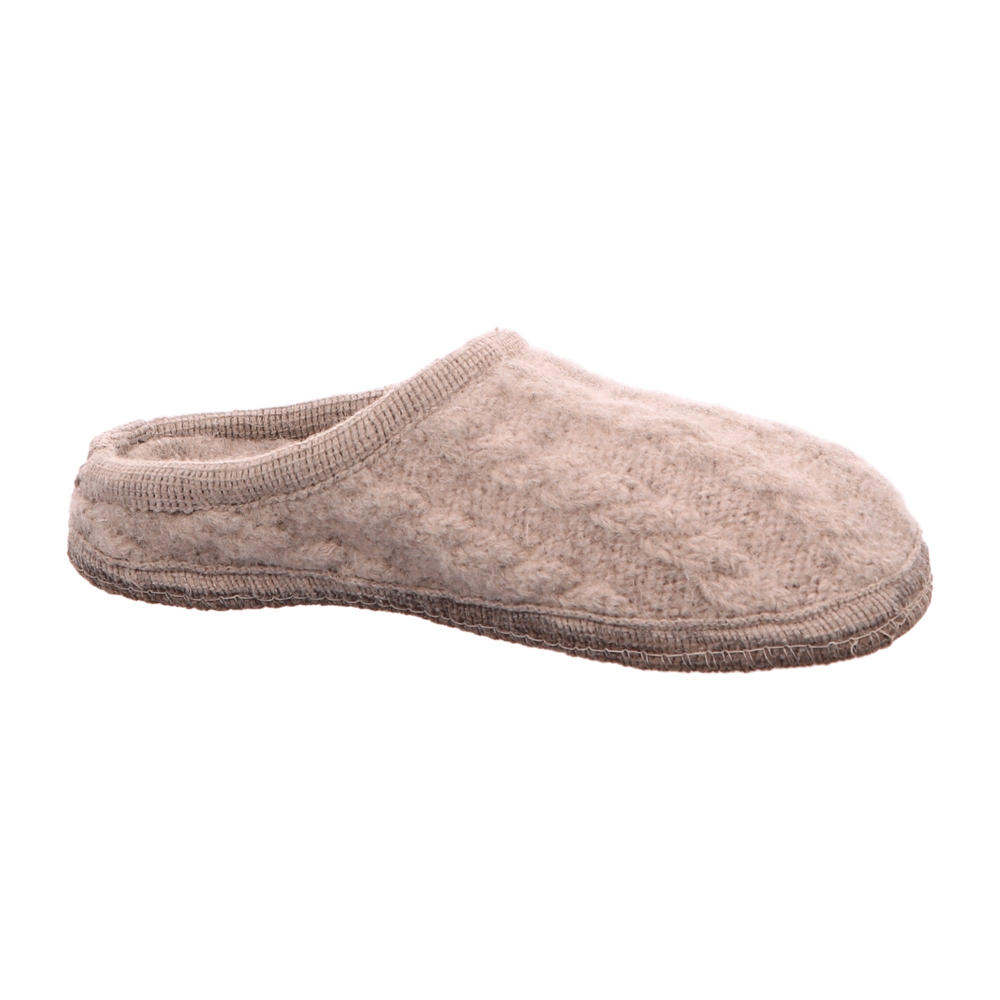 Haflinger Herzerl Women's Slippers - Comfortable Wool Felt, Beige