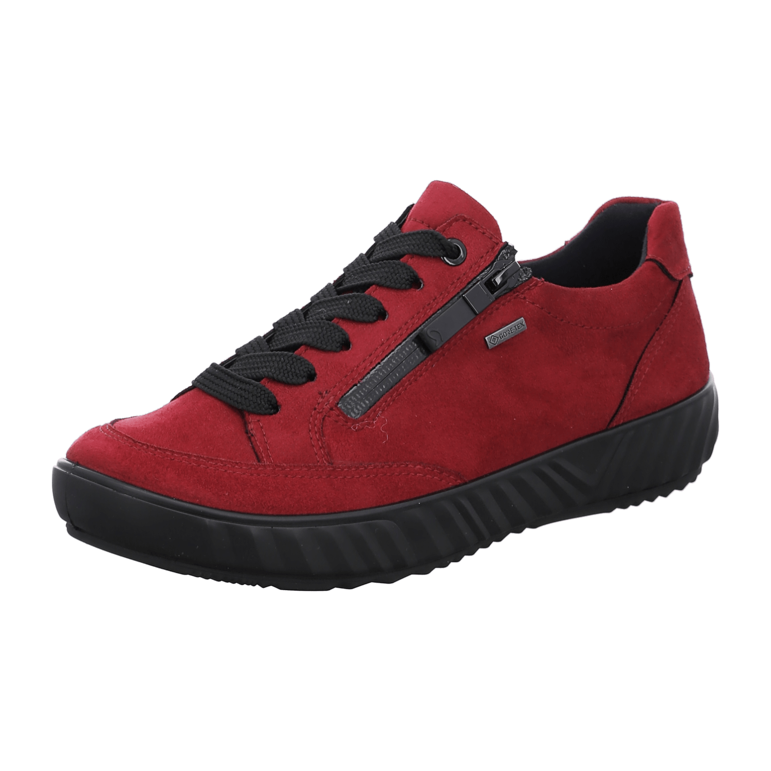 ARA AVIO Women's Sneakers in Red Synthetic with Lace-Up Closure and Round Toe