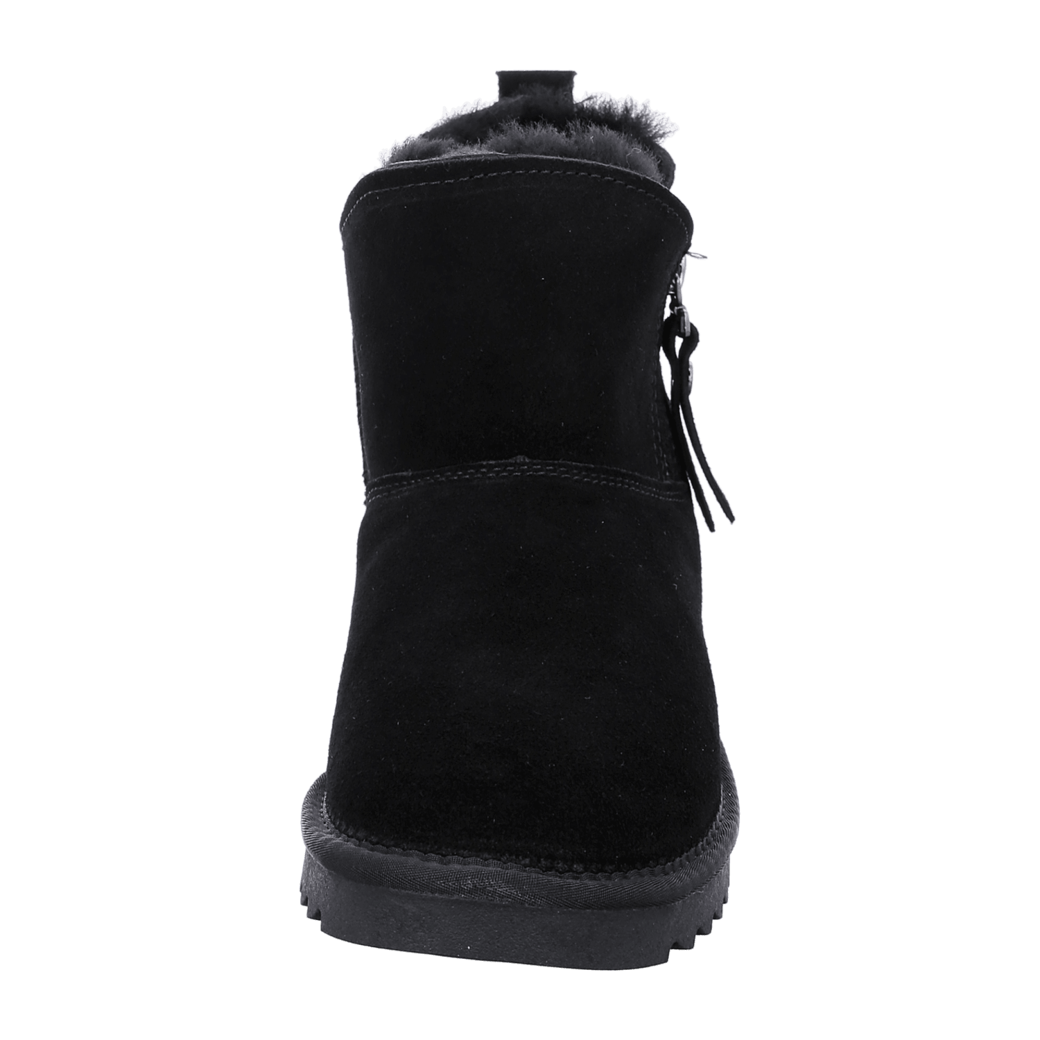 ARA Alaska Women's Winter Boots Velour Leather Pull-On Round Toe Classic Black