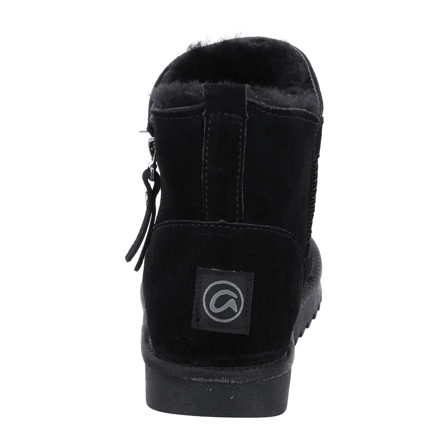 ARA Alaska Women's Winter Boots Velour Leather Pull-On Round Toe Classic Black