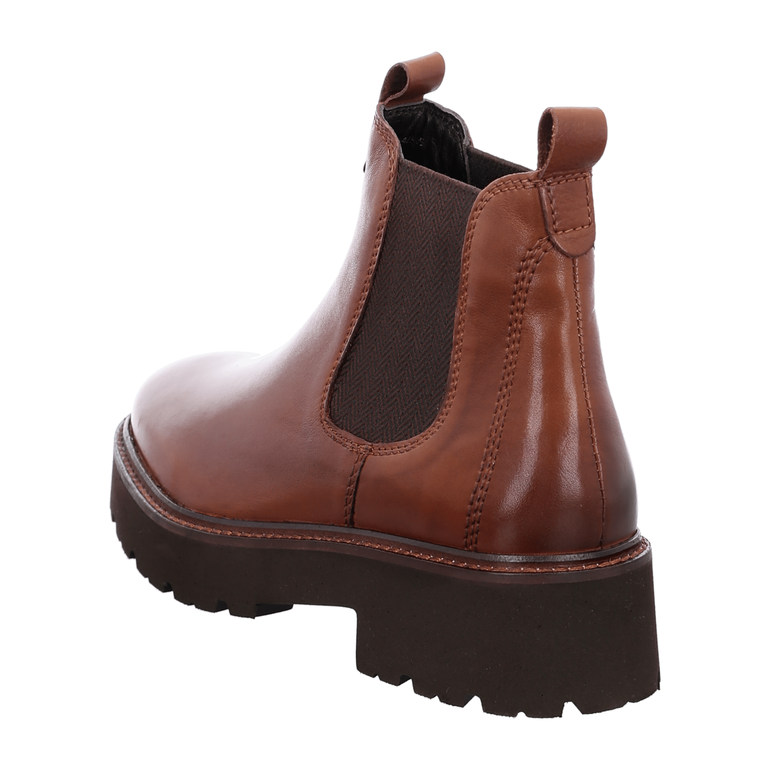 ARA BOLOGNA Women's Leather Chelsea Boots in Brown - Pull-On Design with Leather Lining and Round Toe