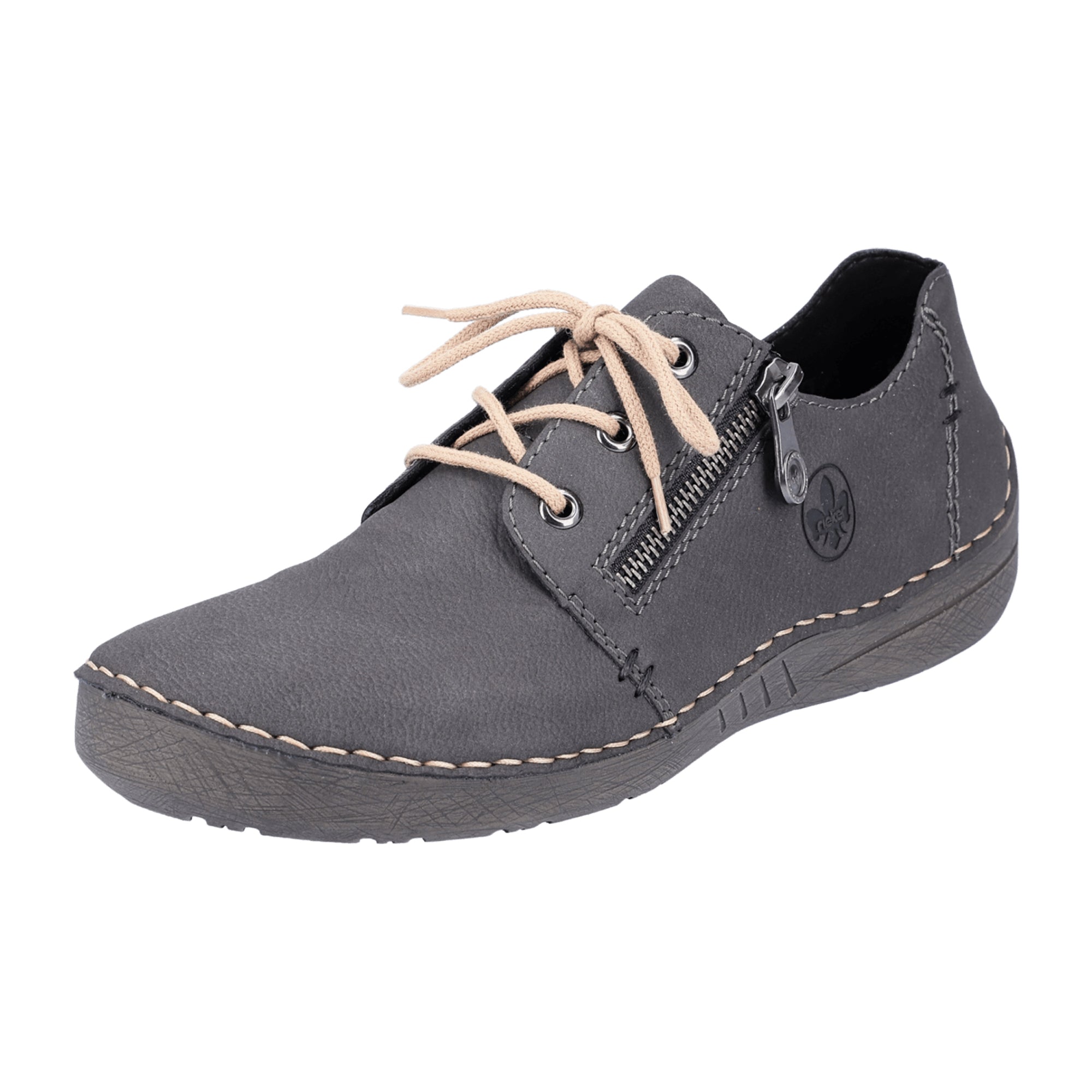 Rieker Casual Lace Up Shoes for Women in Gray Comfortable and Stylish Design