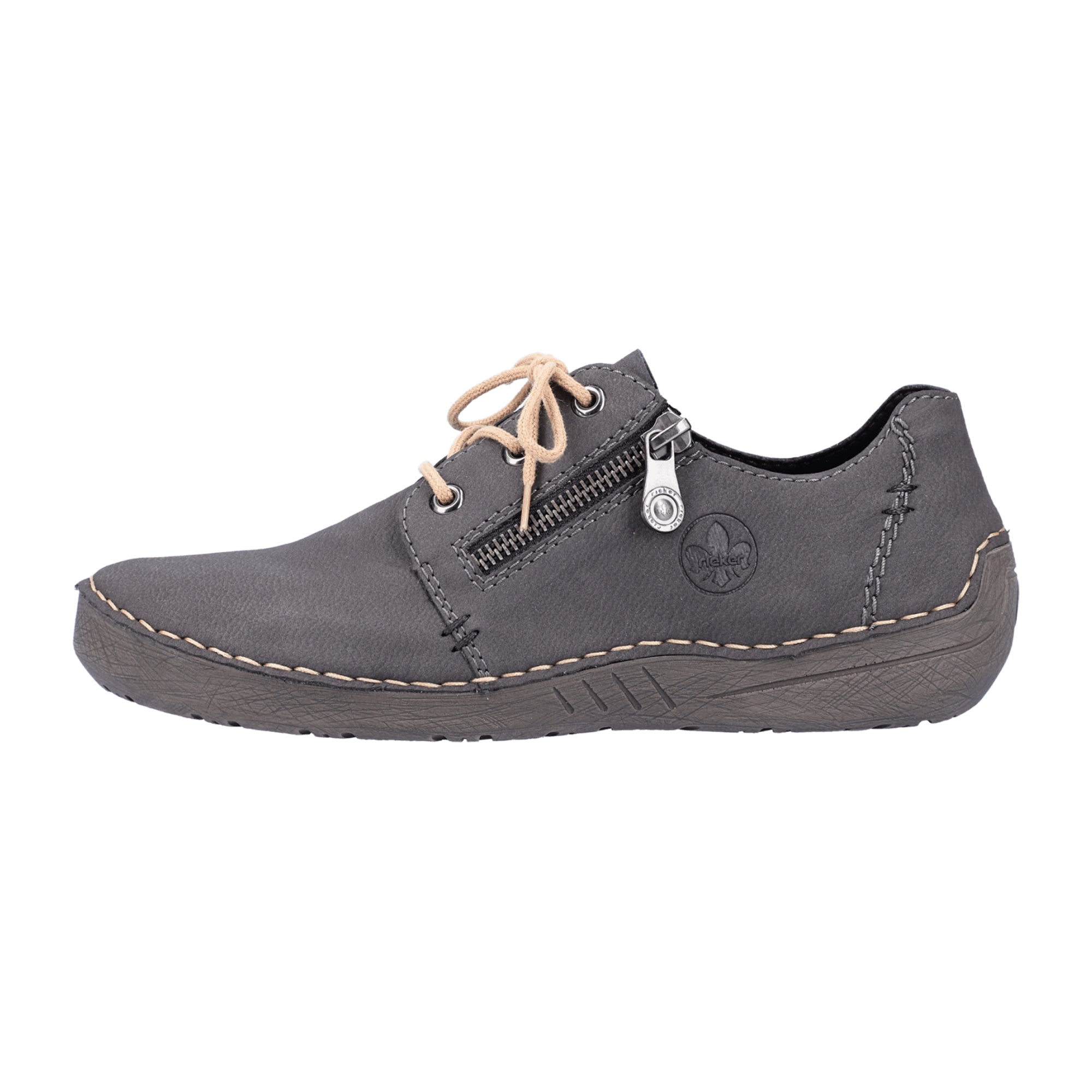 Rieker Casual Lace Up Shoes for Women in Gray Comfortable and Stylish Design