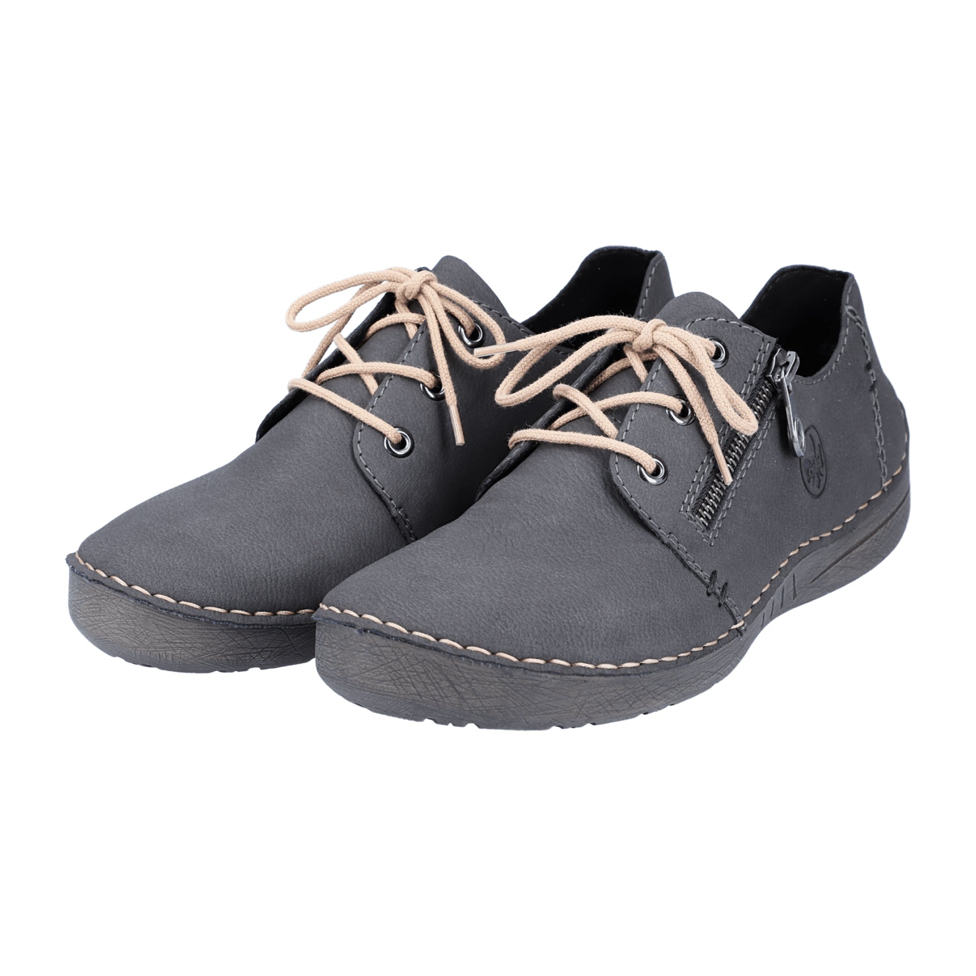 Rieker Casual Lace Up Shoes for Women in Gray Comfortable and Stylish Design