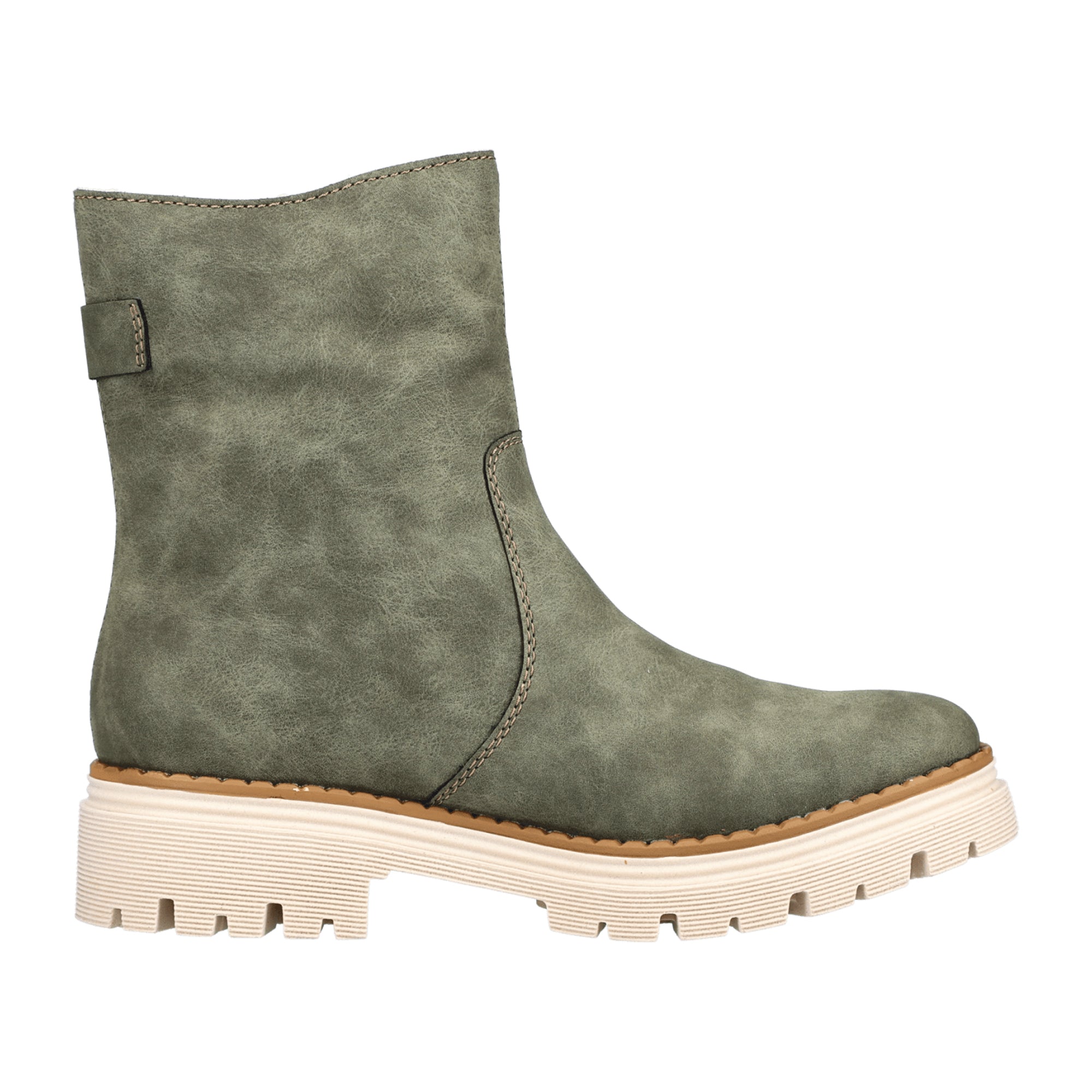 Rieker Classic Green Ladies Ankle Boots Z856454 Comfortable Winter Footwear