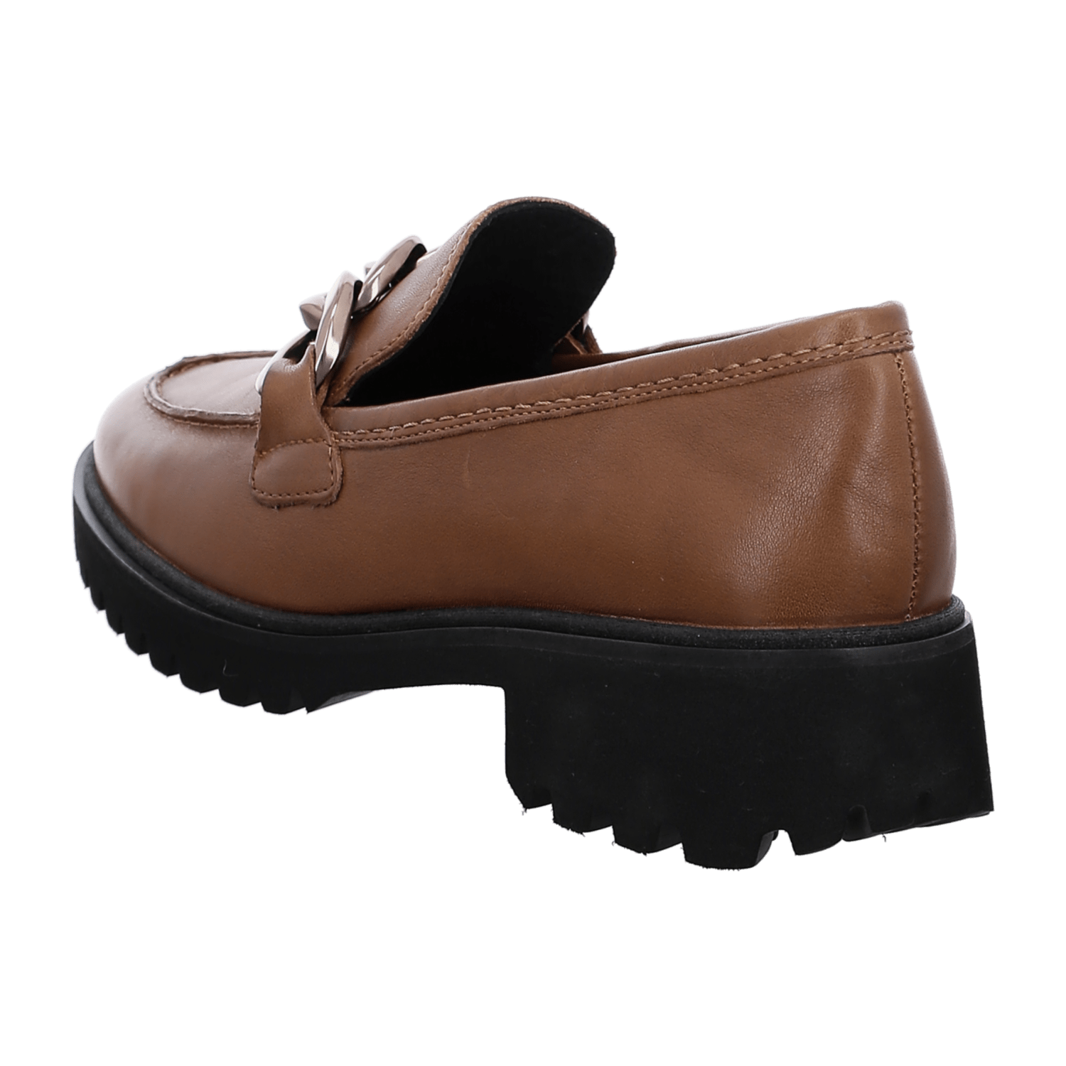 ARA KENT 2 Women's Slip-On Loafers in Brown Smooth Leather with Round Toe and Leather Lining - Bartel-Shop