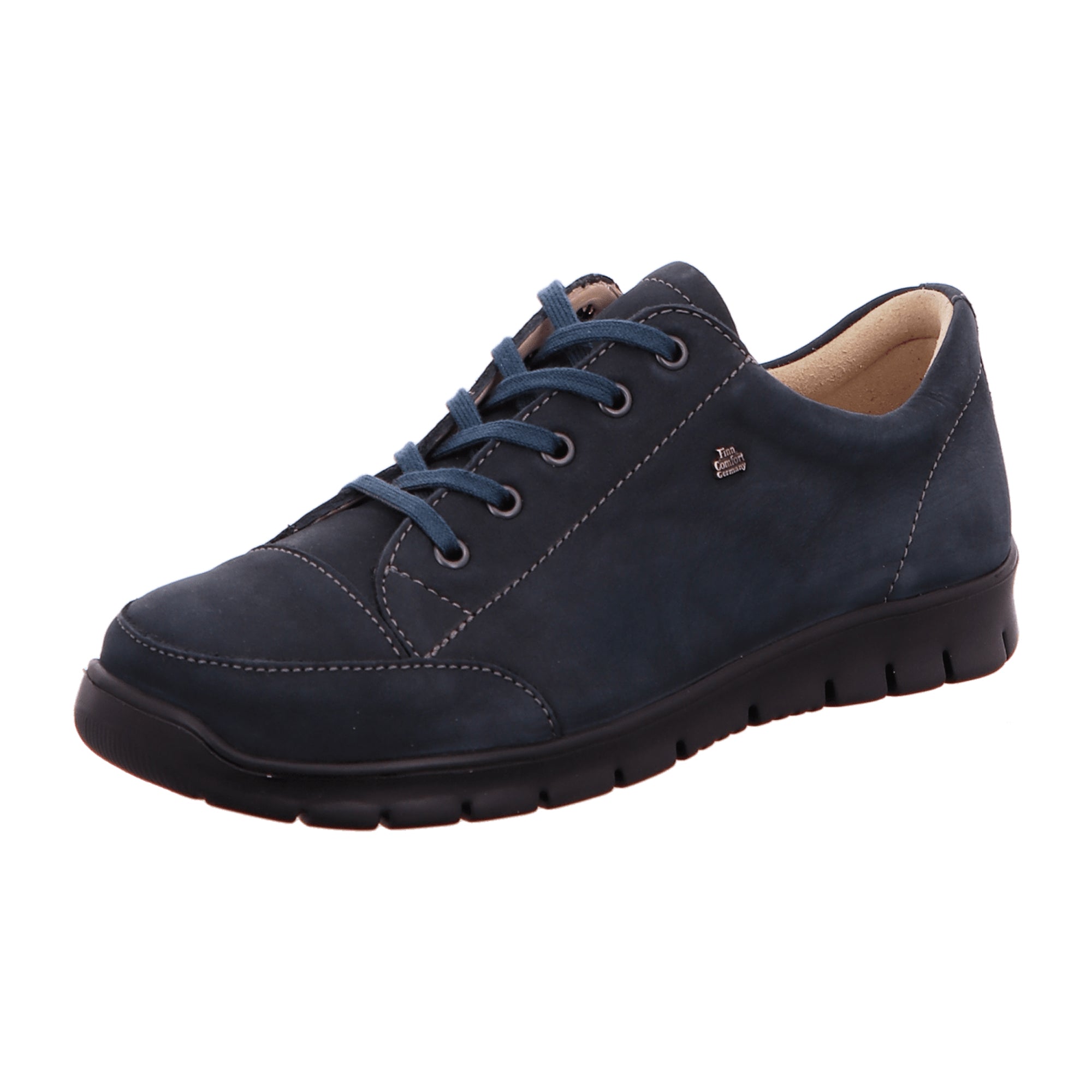 Finn Comfort Swansea Women's Comfort Shoes - Stylish Blue Leather