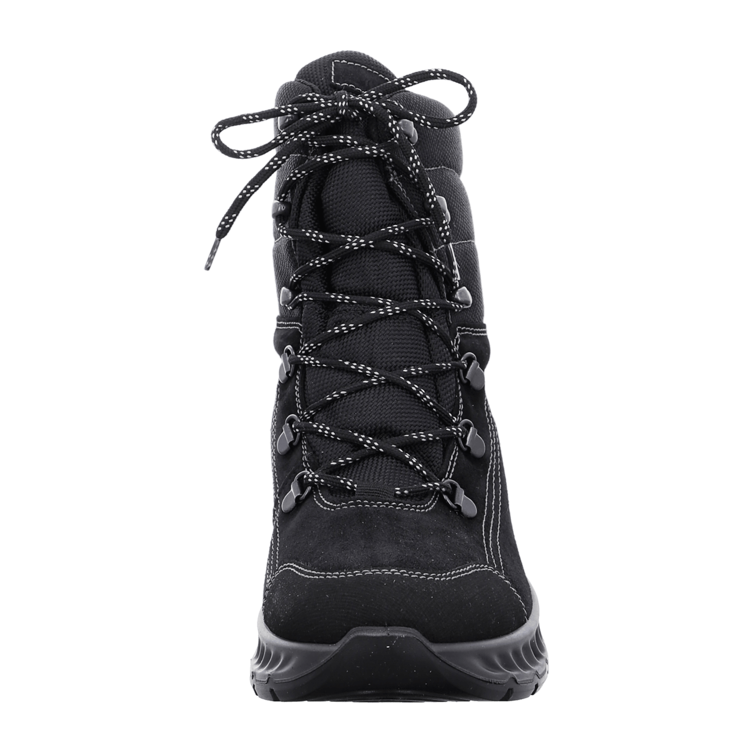 ARA PAOLO Men's Derby Boots in Black Nubuck Leather with Lace-Up Closure - Bartel-Shop