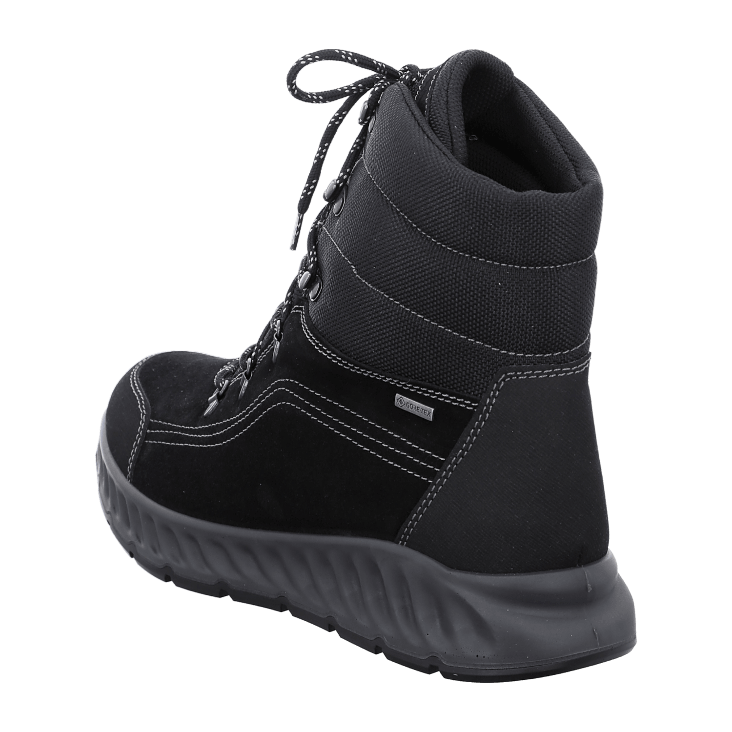 ARA PAOLO Men's Derby Boots in Black Nubuck Leather with Lace-Up Closure - Bartel-Shop