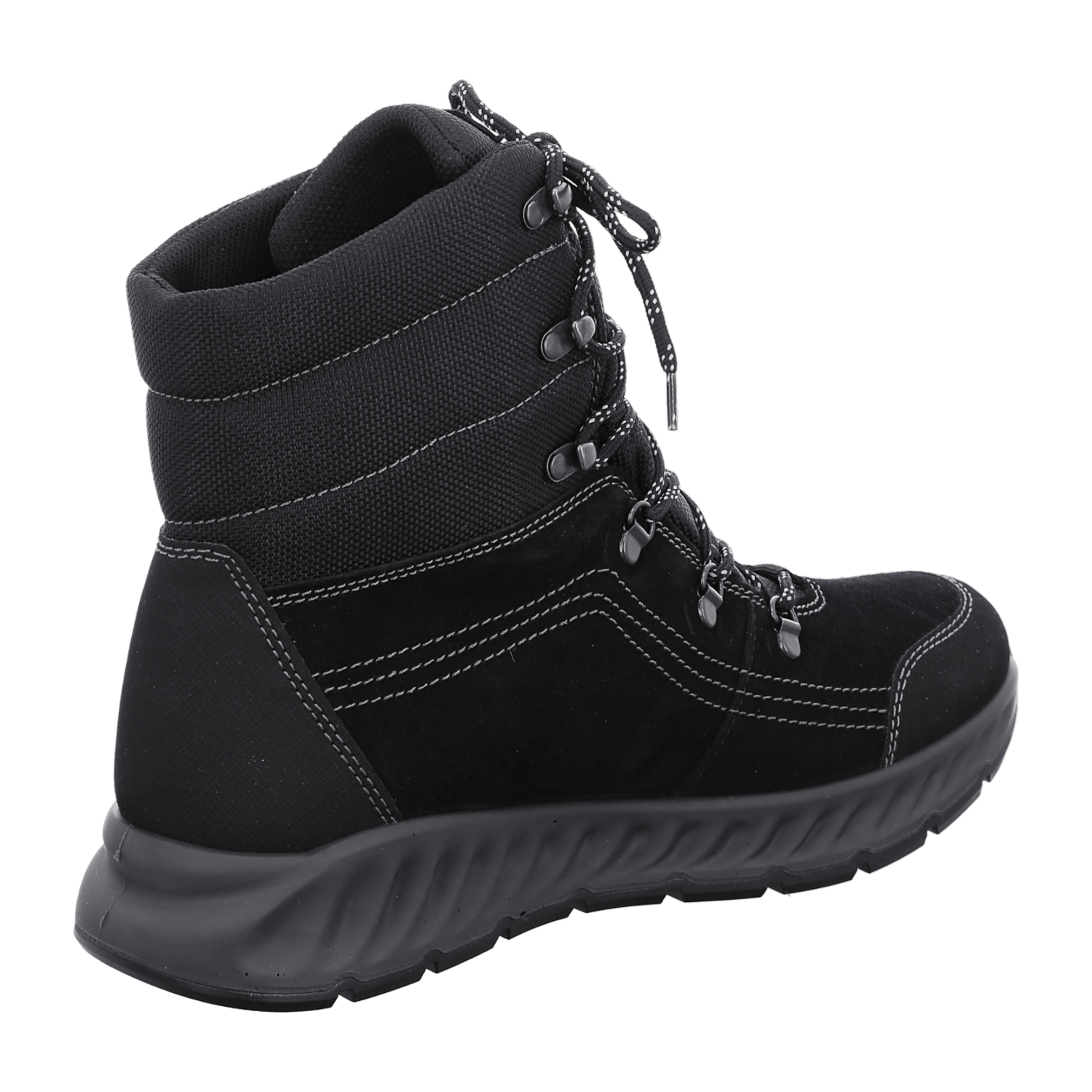ARA PAOLO Men's Derby Boots in Black Nubuck Leather with Lace-Up Closure - Bartel-Shop