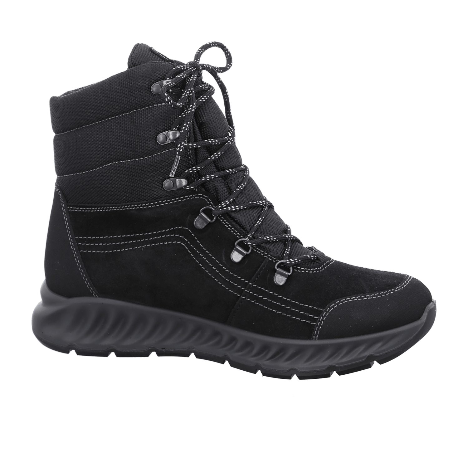 ARA PAOLO Men's Derby Boots in Black Nubuck Leather with Lace-Up Closure - Bartel-Shop
