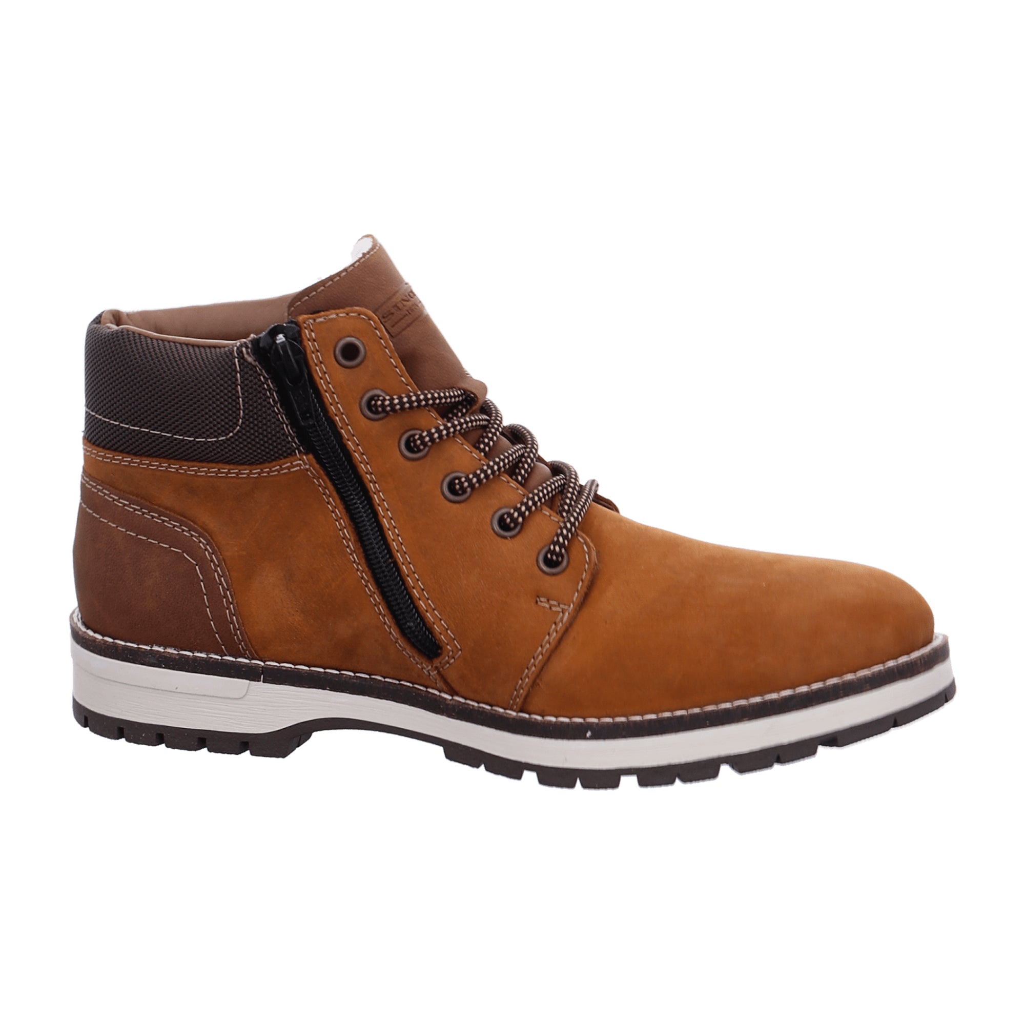 Rieker Men's Brown Leather Boots with Warm Lining and RiekerTex Waterproofing