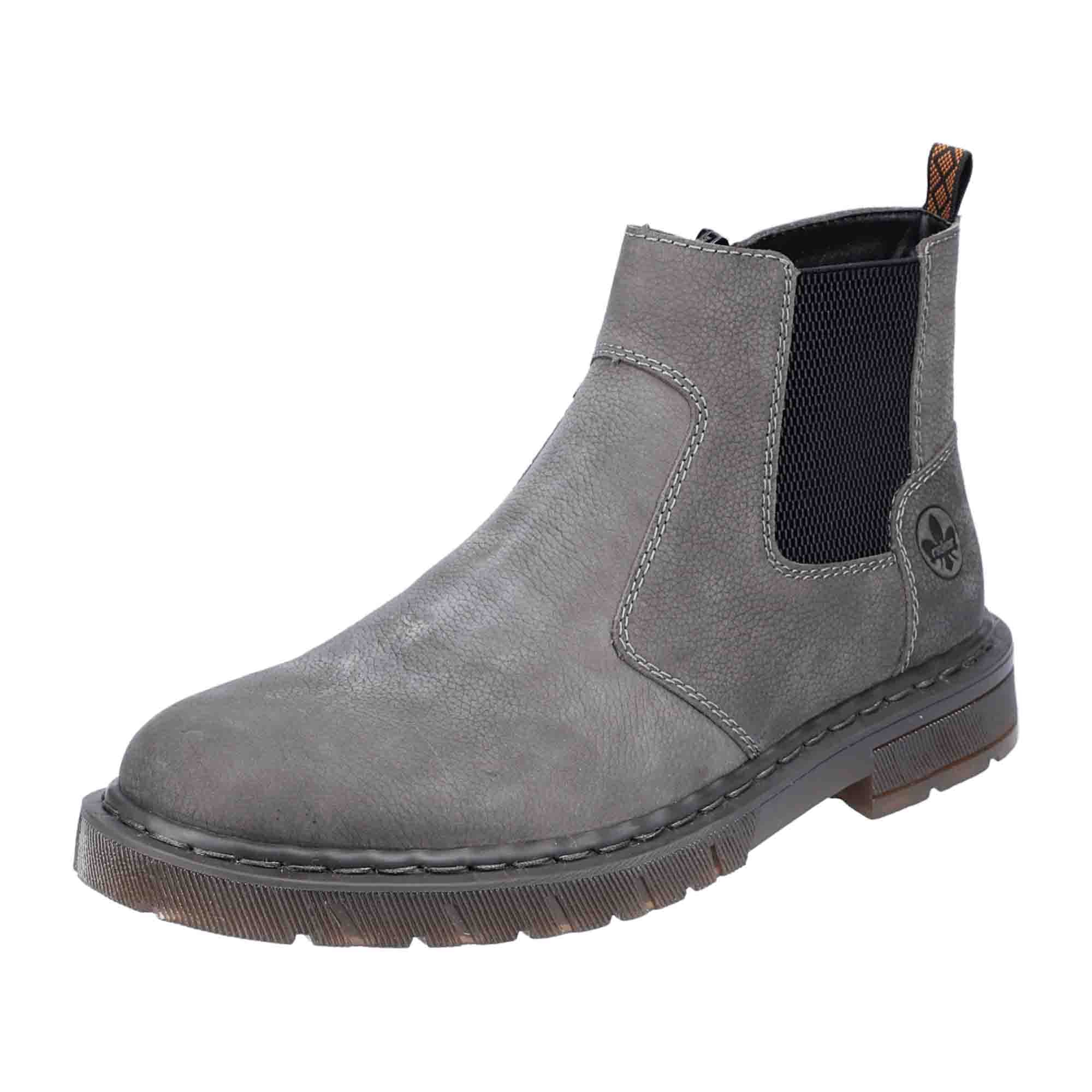 Rieker Women's Gray Boots with Warm Lining and Zipper Closure for Fall/Winter