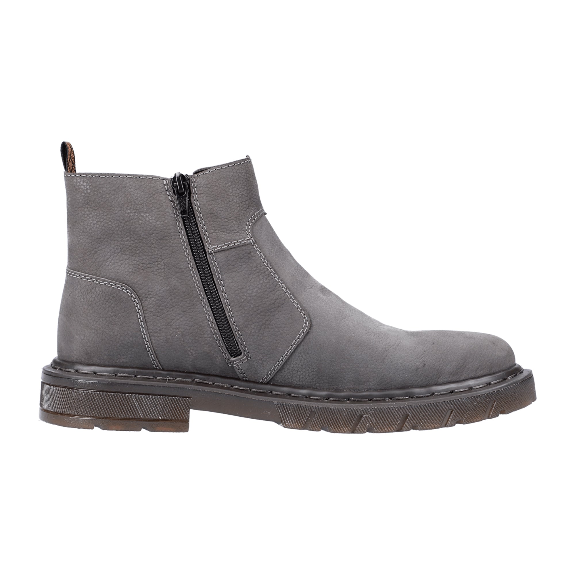Rieker Women's Gray Boots with Warm Lining and Zipper Closure for Fall/Winter