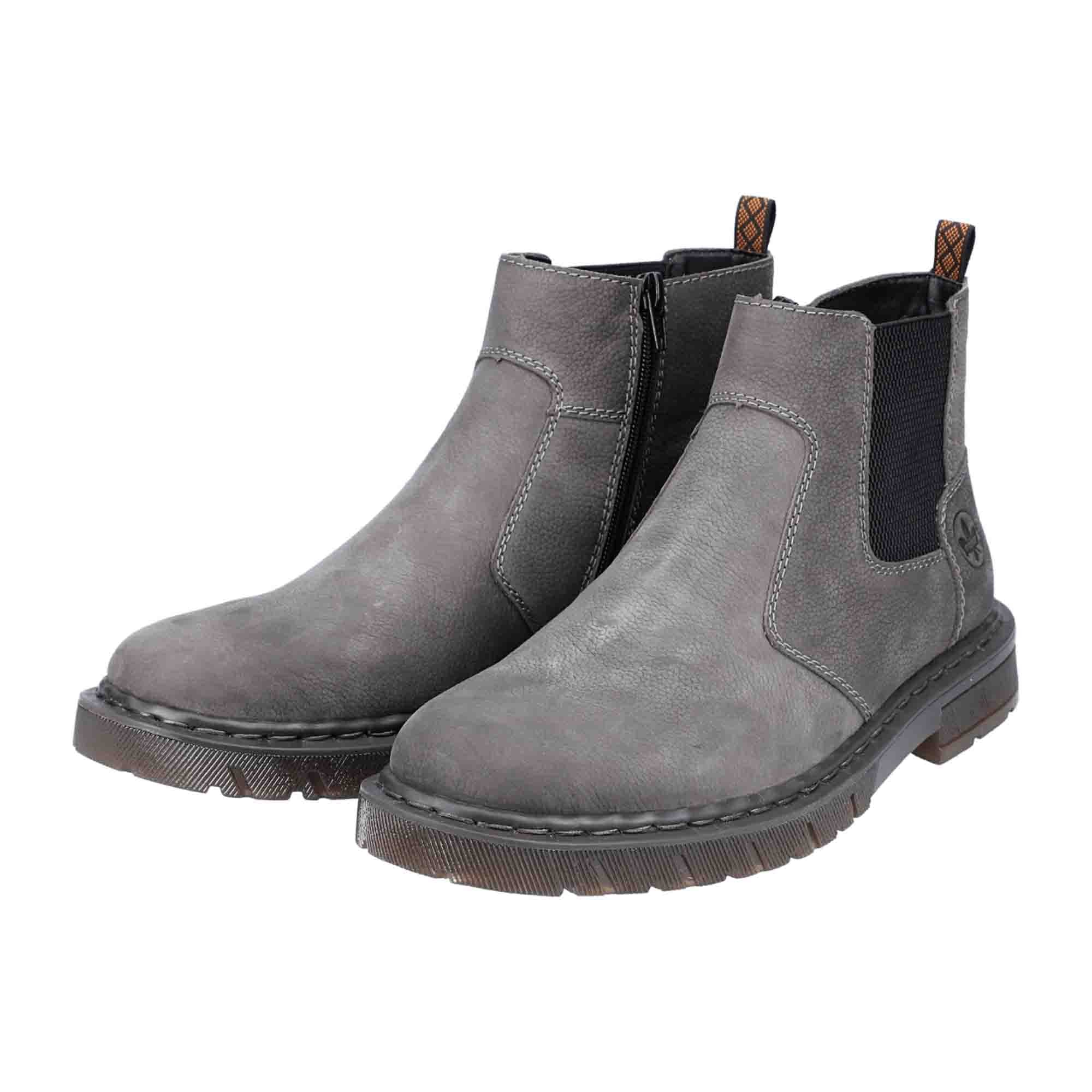 Rieker Women's Gray Boots with Warm Lining and Zipper Closure for Fall/Winter
