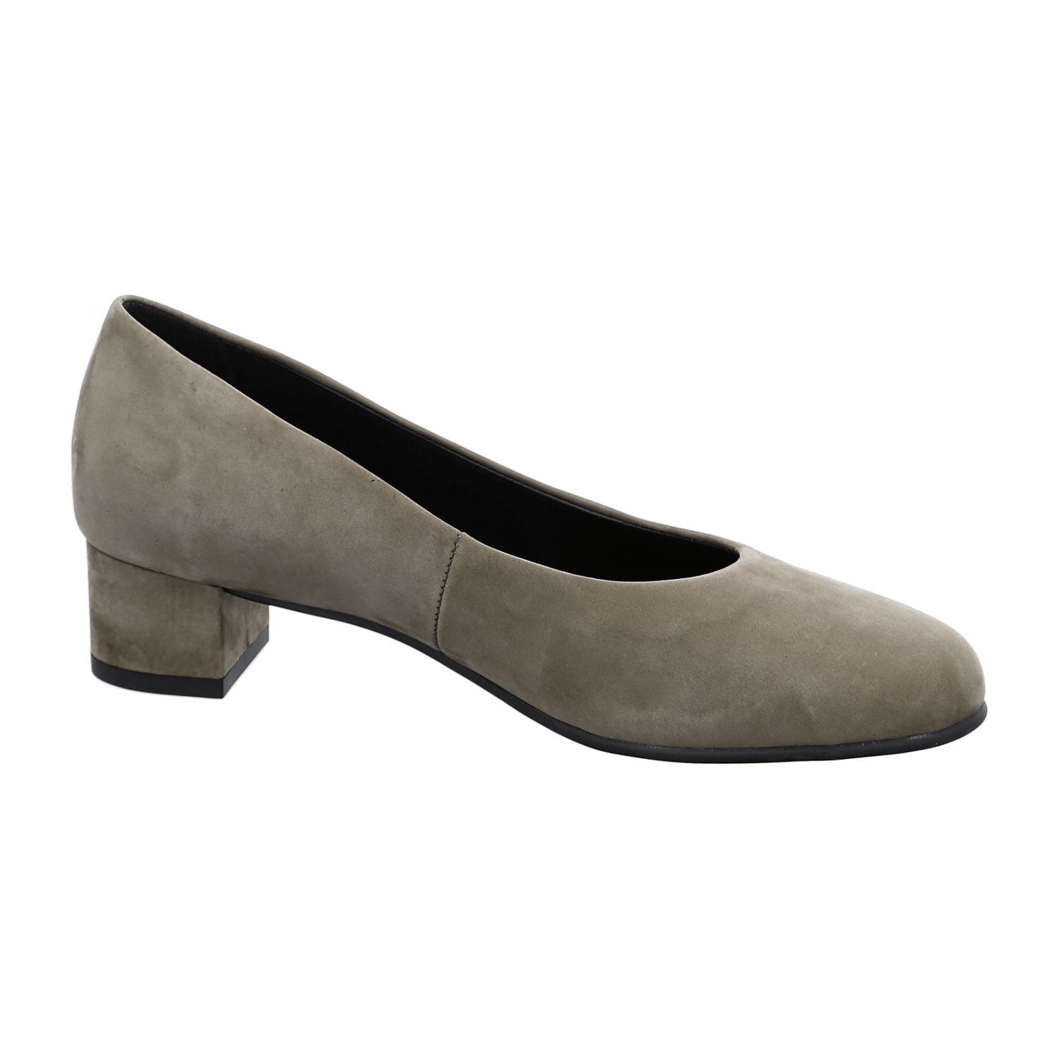 ARA VICENZA VIC Women's Pumps in Grey Nubuck with Round Toe, Slip-On Design and Leather Lining