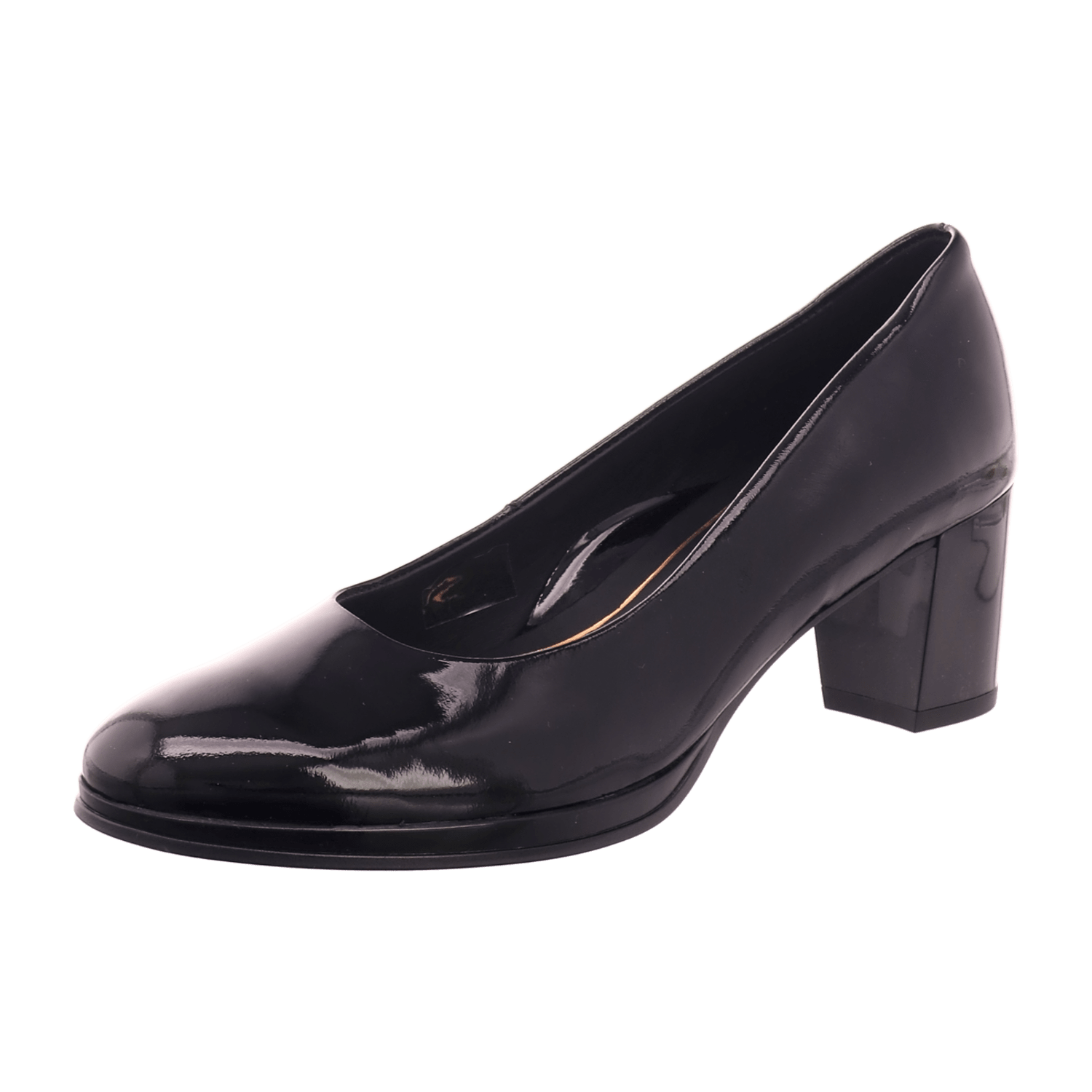 ARA ORLY ORLY 2 Women's Pumps in Black Patent Leather with Round Toe and Leather Lining