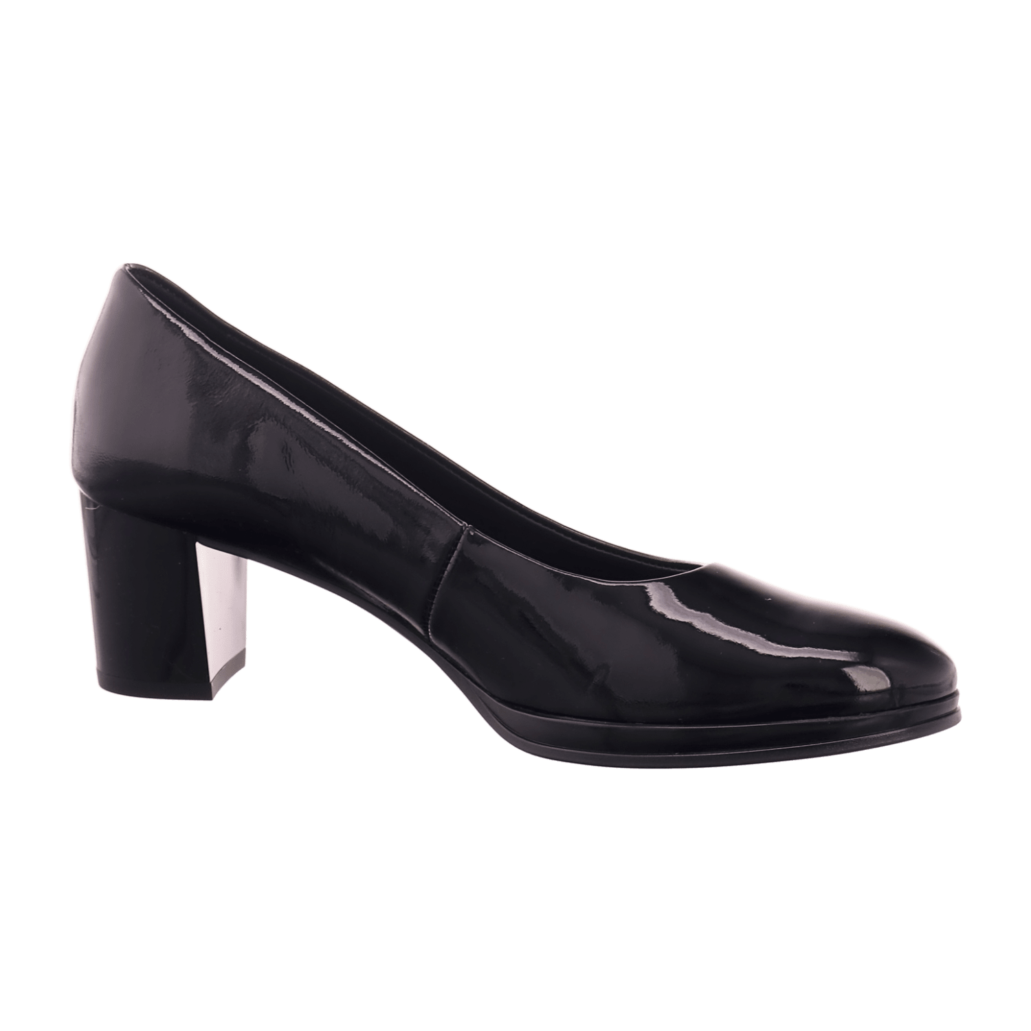 ARA ORLY ORLY 2 Women's Pumps in Black Patent Leather with Round Toe and Leather Lining