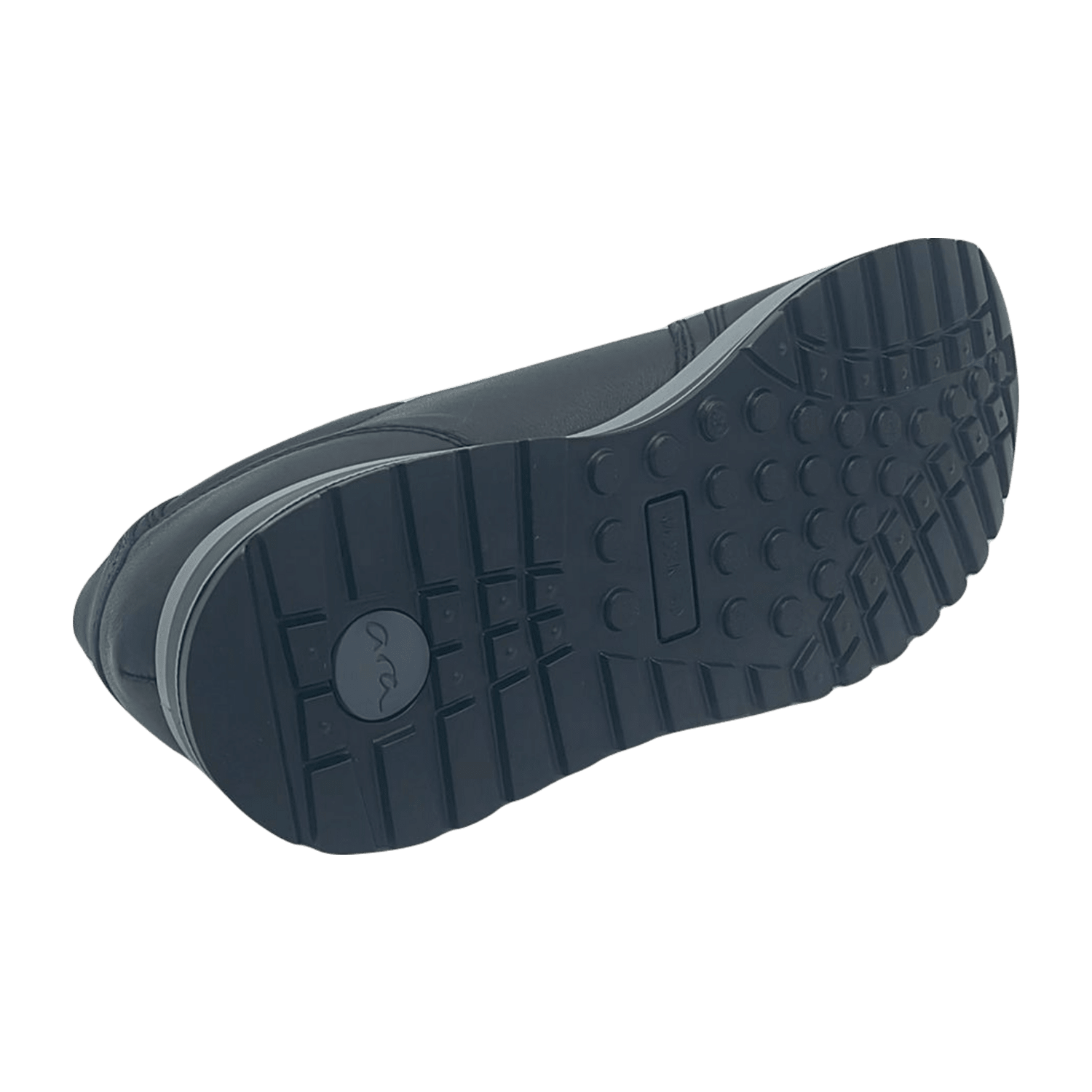 ARA Matteo Men's Derby Shoes in Black Smooth Leather with Zipper and Round Toe - Bartel-Shop