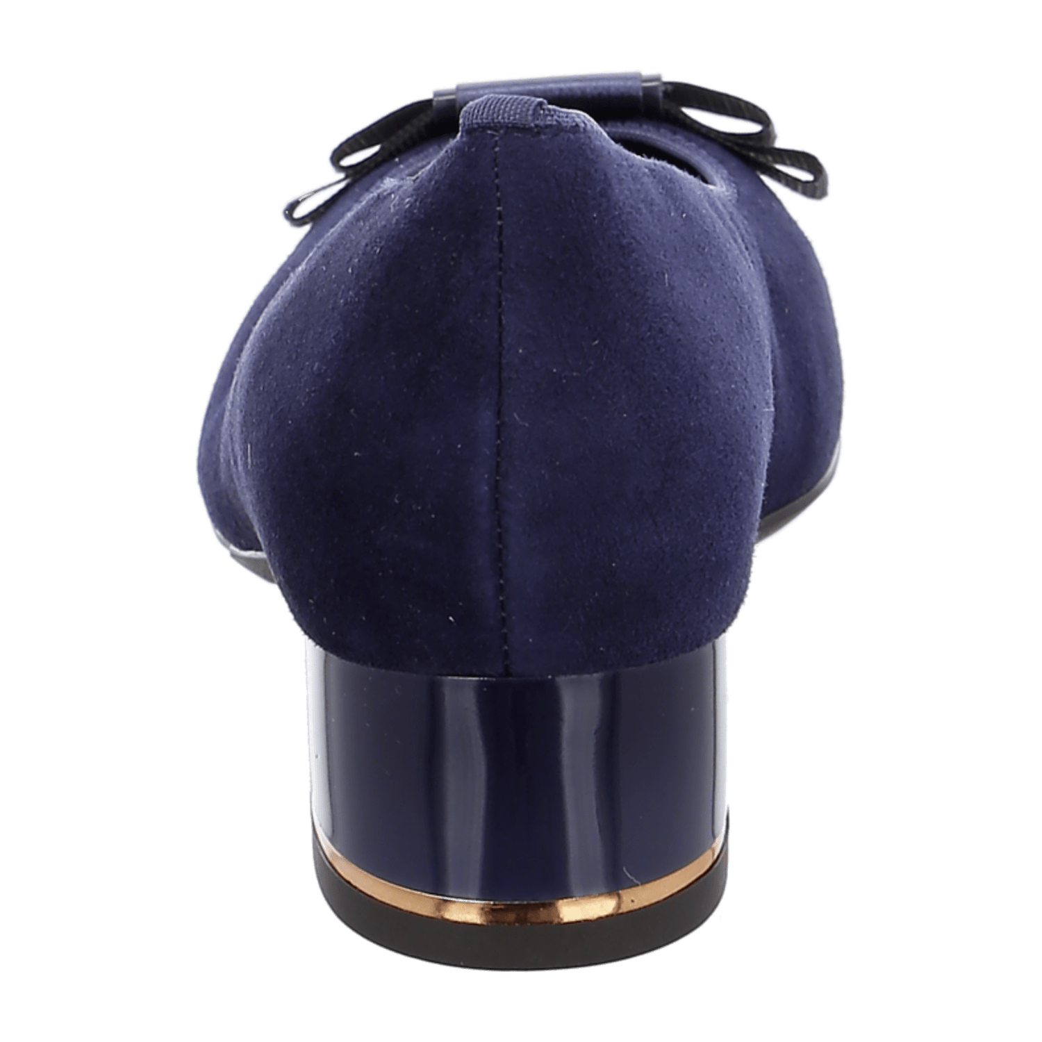 ARA GRAZ Women's Blue Velvet Leather Pumps with Round Toe and Leather Lining