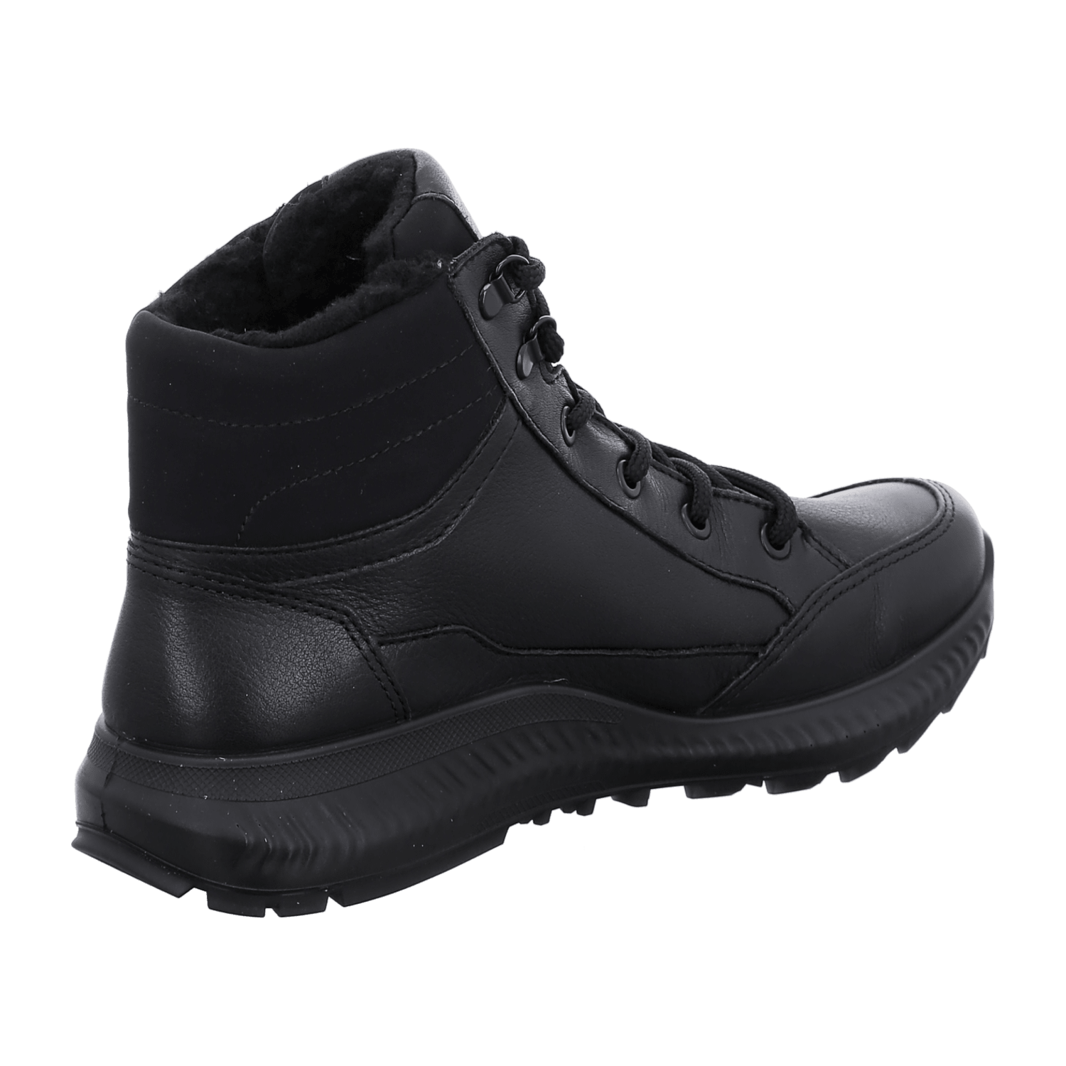 ARA Hiker Women's Winter Boots in Smooth Leather, Black with Quick-Lace System and Fleece Lining - Bartel-Shop