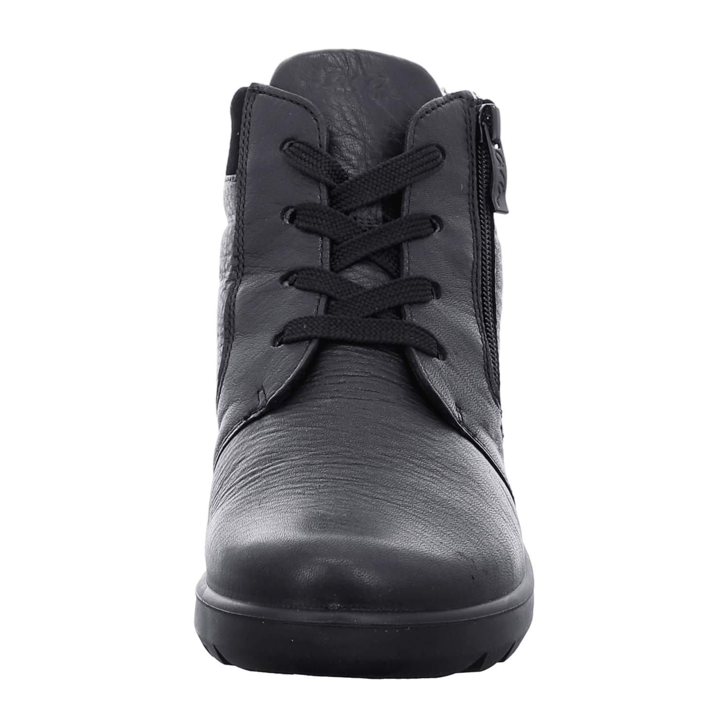 ARA TORONTO Women's Leather Winter Boots with Zipper and Wool Lining, Black