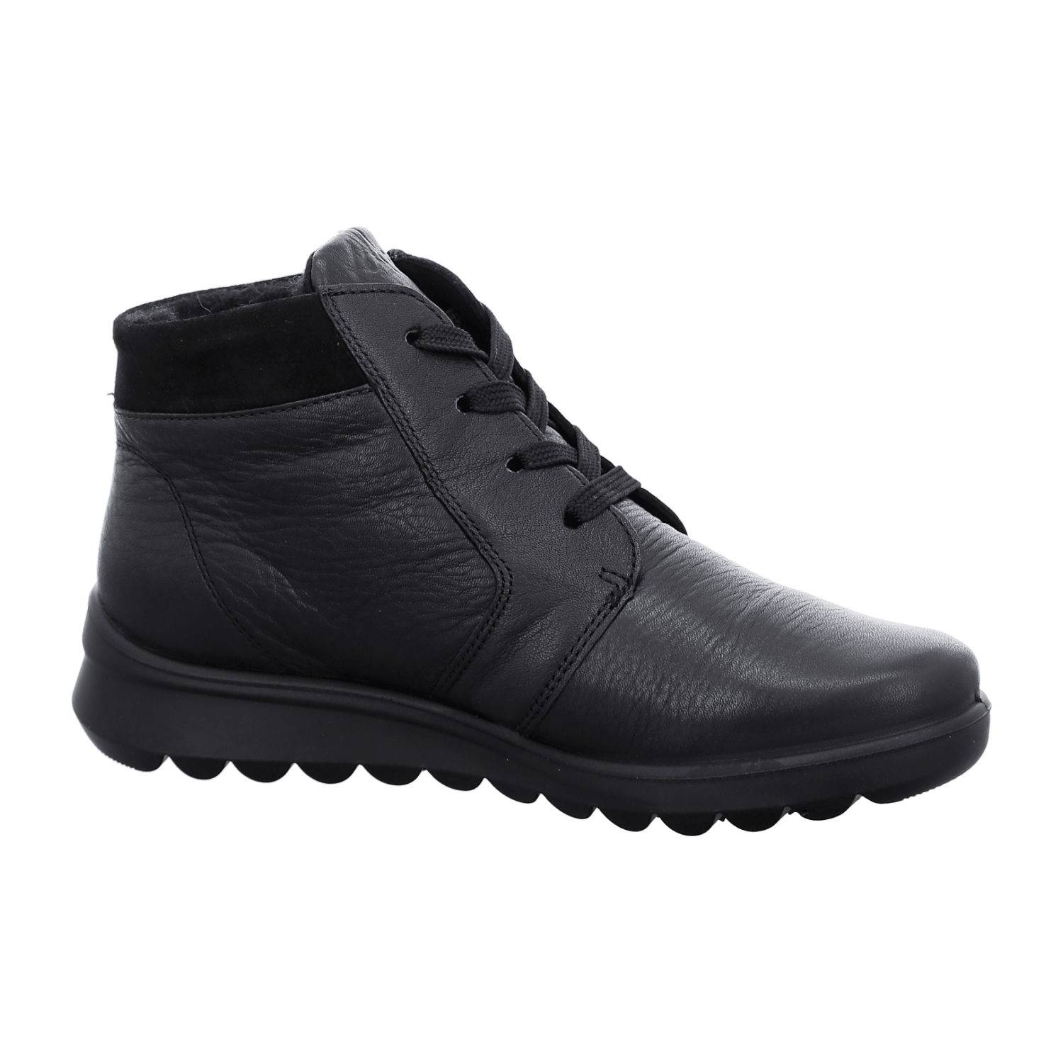 ARA TORONTO Women's Leather Winter Boots with Zipper and Wool Lining, Black
