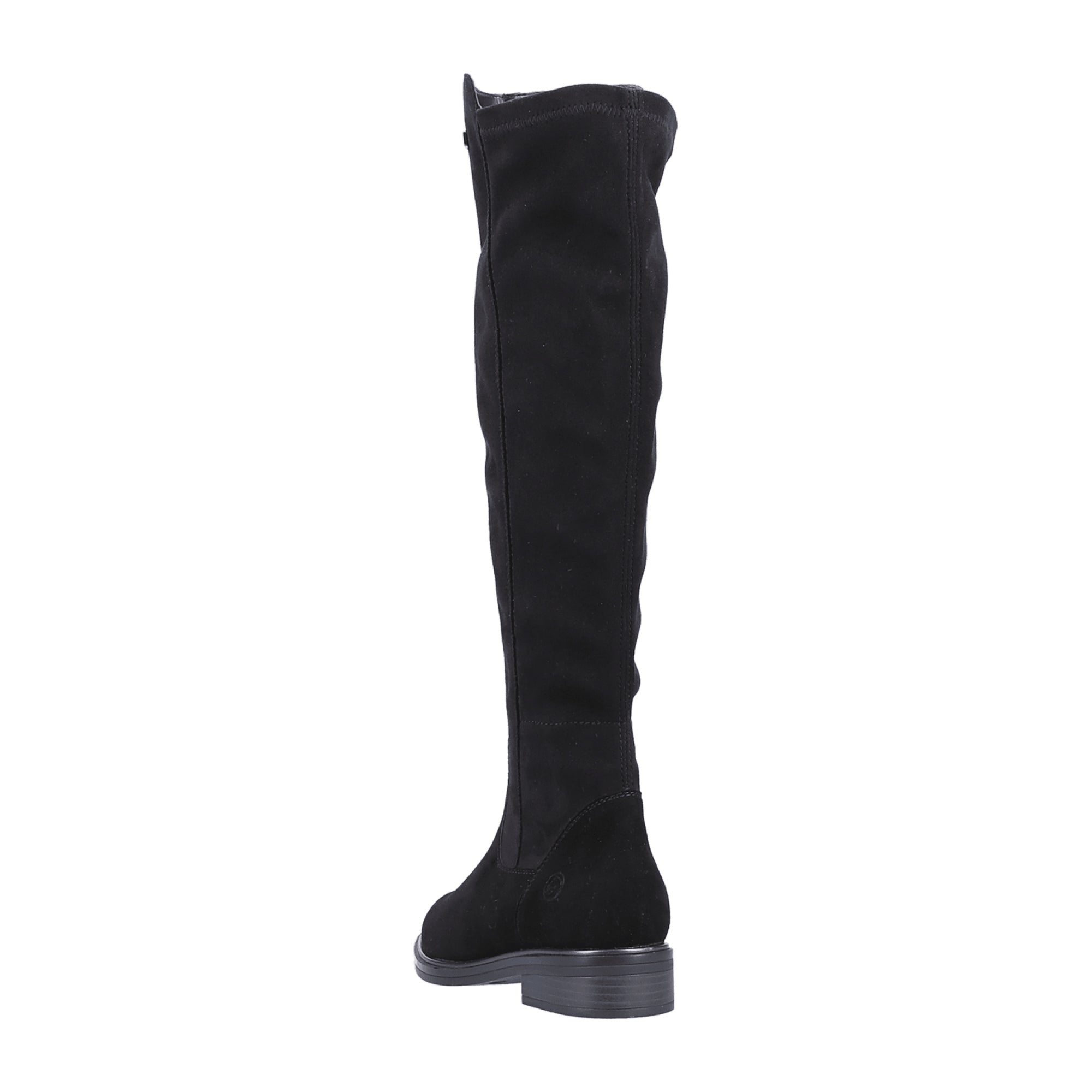 Remonte Women's Black High Shaft Boots Suede Leather with Side Zipper Warm Lining