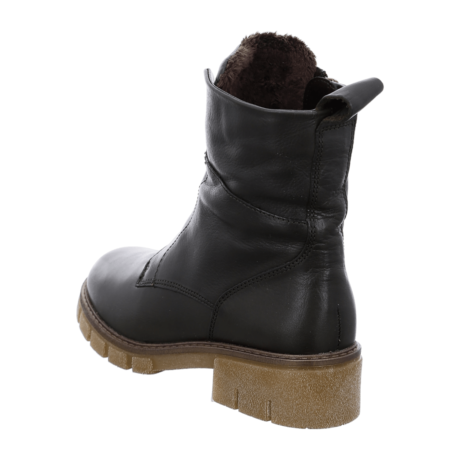 ARA DOVER Women's Boots in Green Smooth Leather with Zipper Classic Boots with Round Toe