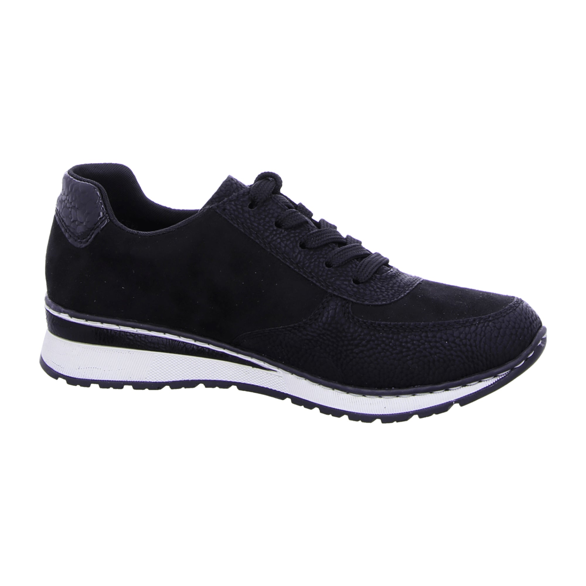 Rieker Women's Black Sneakers Comfortable Sporty Design Easy Wear 54420-00