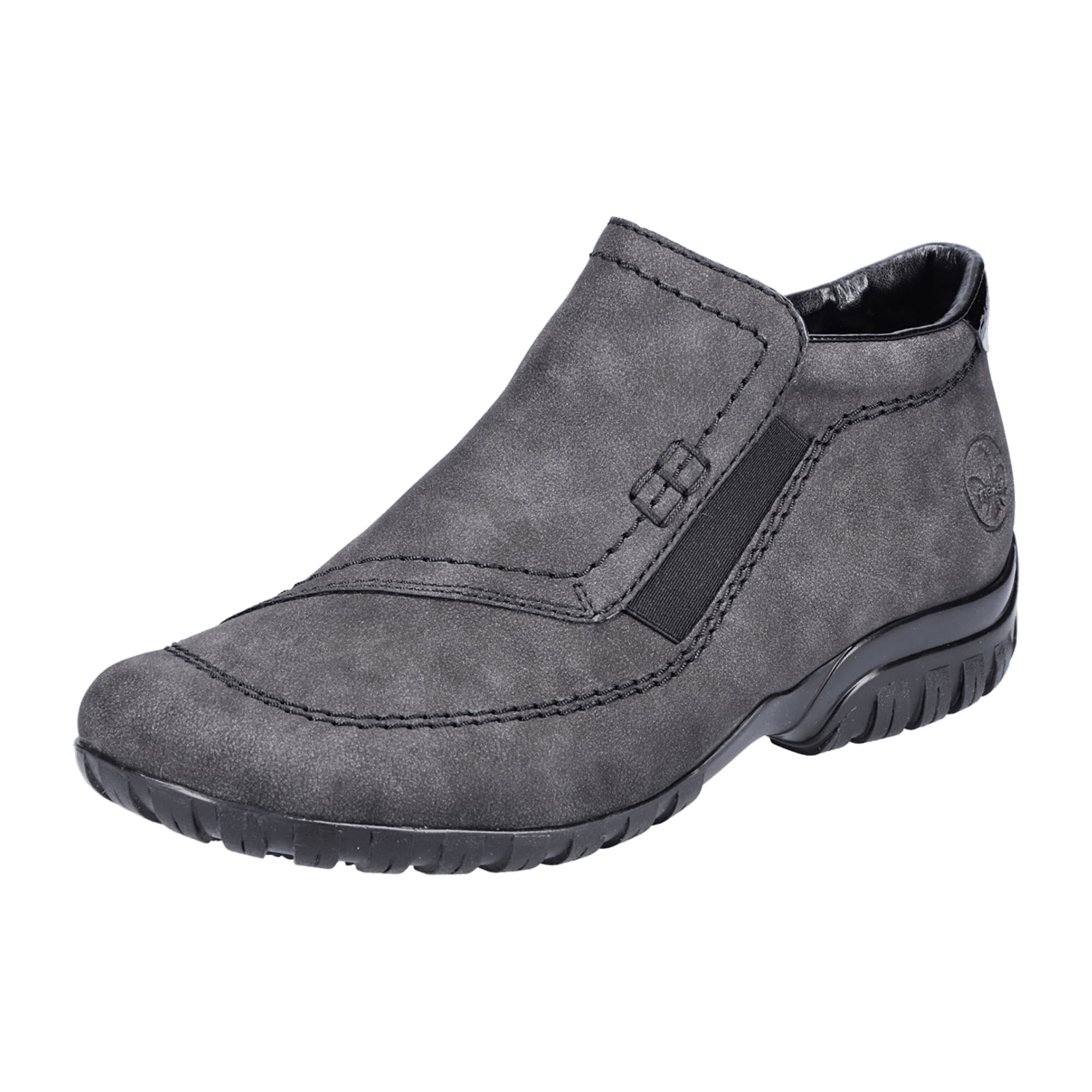 Rieker Ladies Grey Ankle Boots with Warm Lining and Comfortable Fit