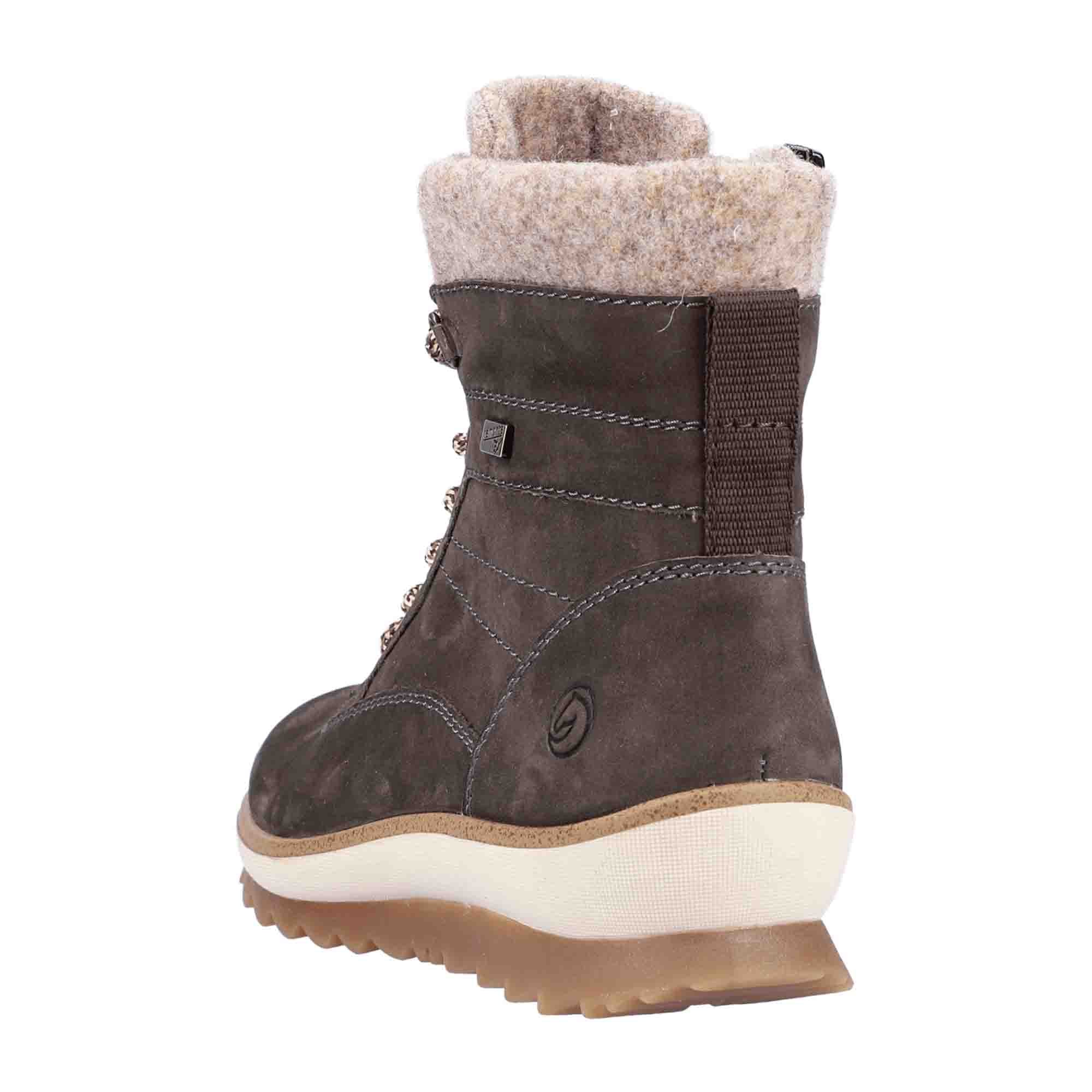 Remonte Women's Brown Boots with Warm Lining and Flexible Non-Slip Sole