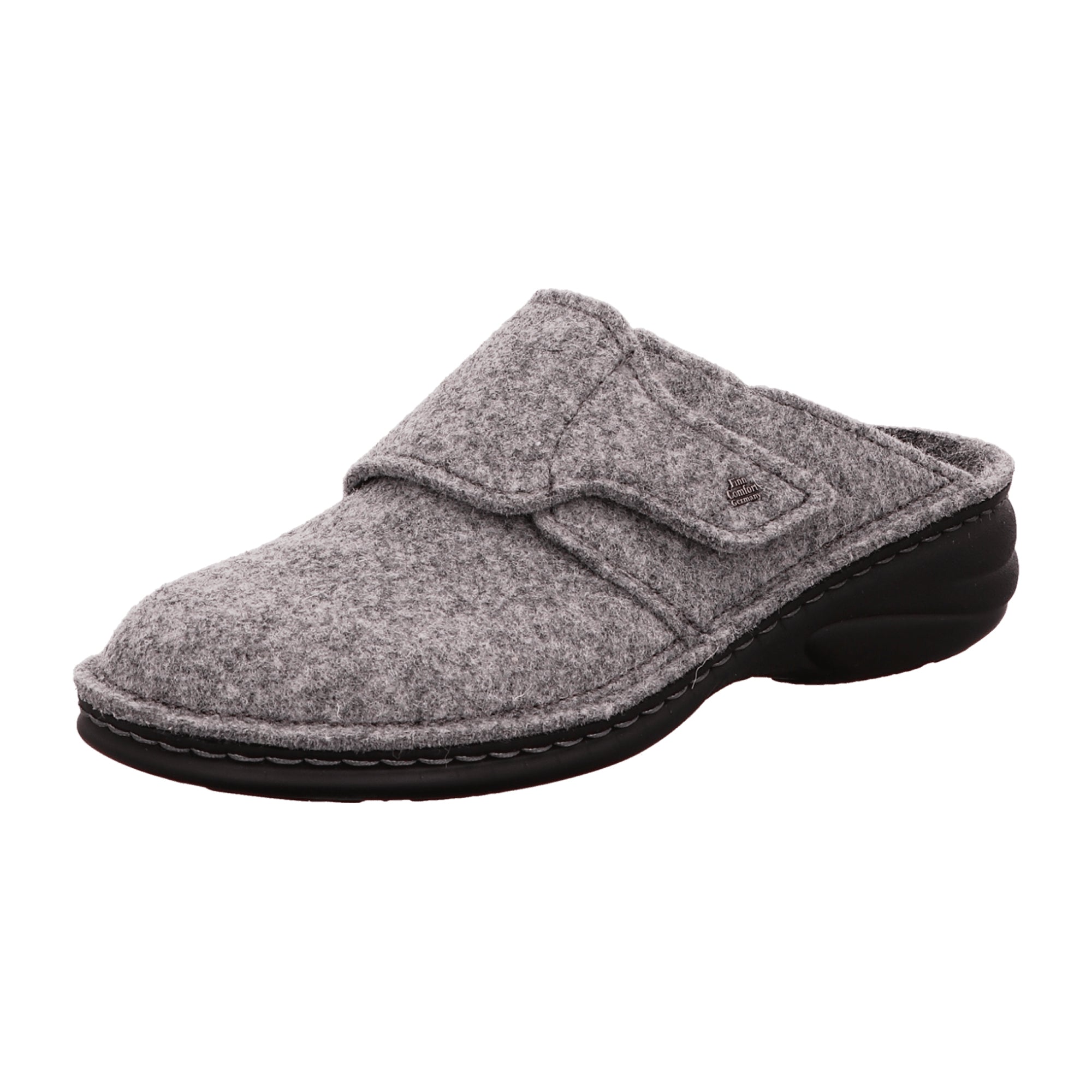 Finn Comfort Goms Women's Slippers in Light Grey - Comfortable Open-Back House Shoes