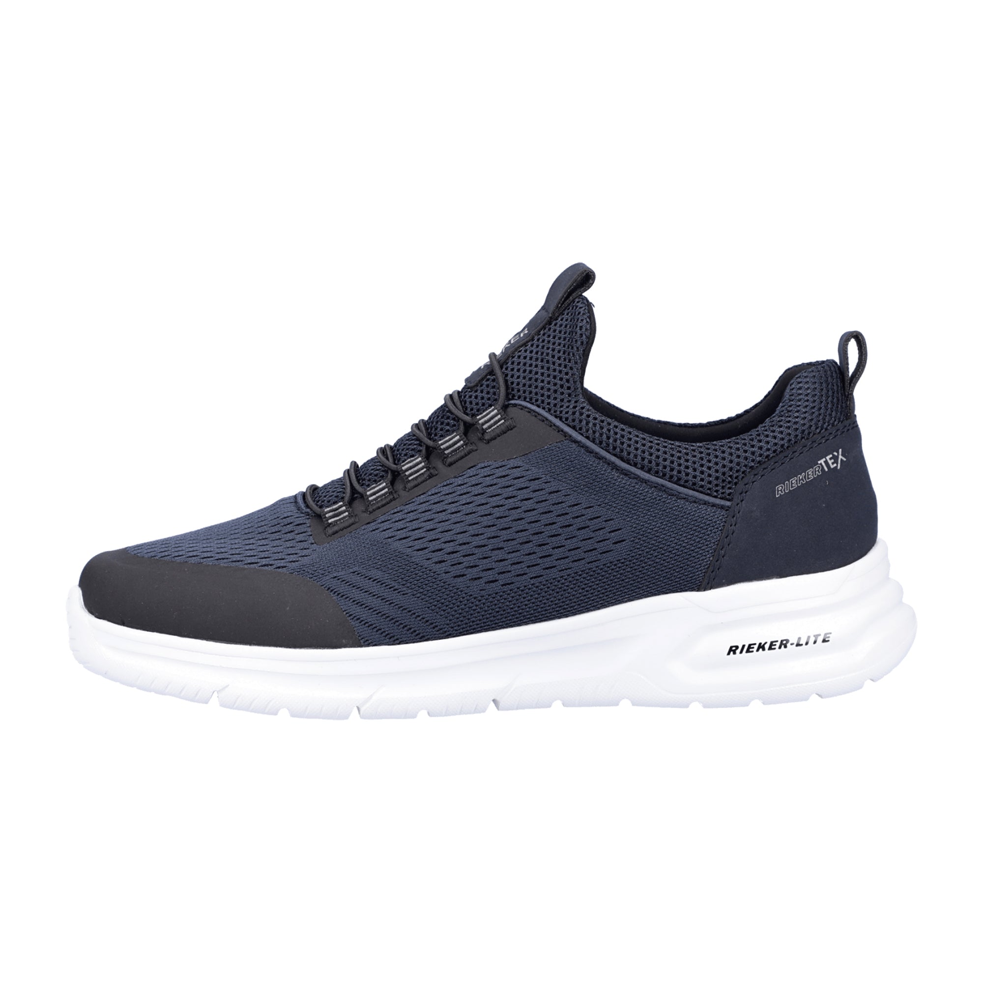 Rieker Men's Black Lace-Up Sport Shoes Comfortable Lightweight Water-Resistant